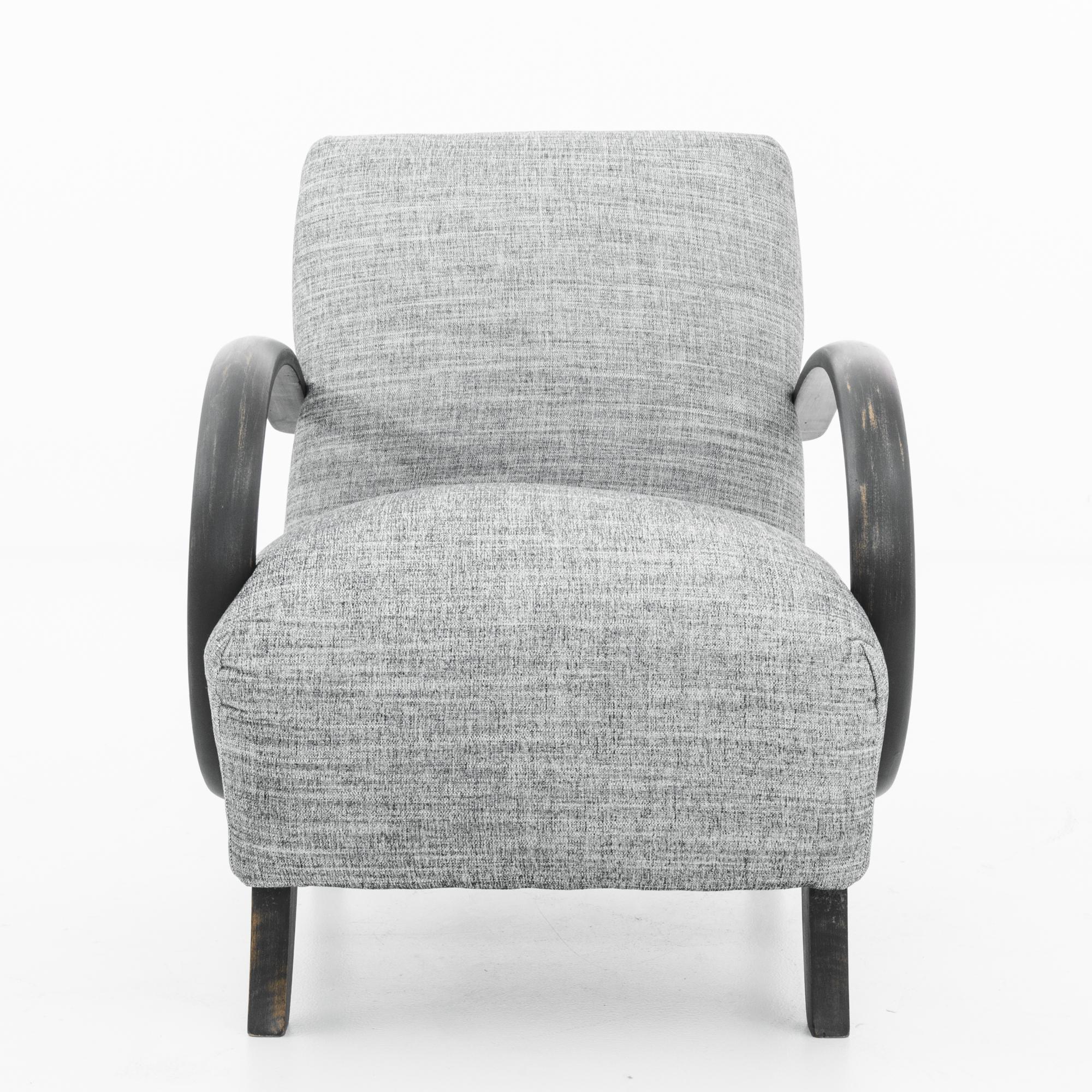 Mid-Century Modern Grey Armchair by J. Halabala  5