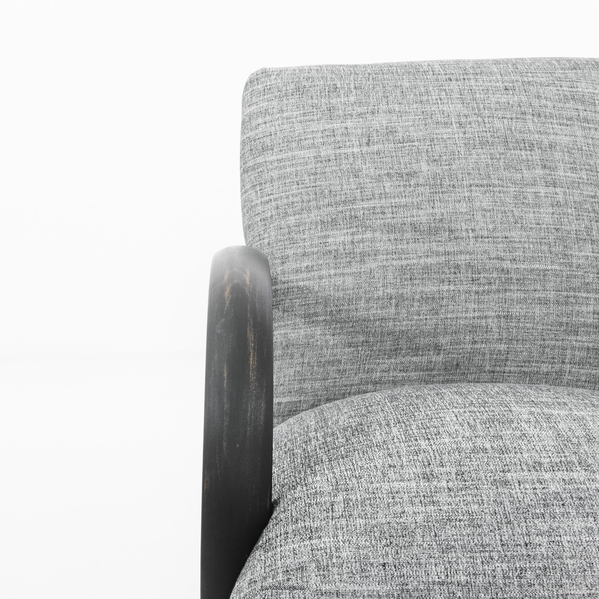 Mid-Century Modern Grey Armchair by J. Halabala  1