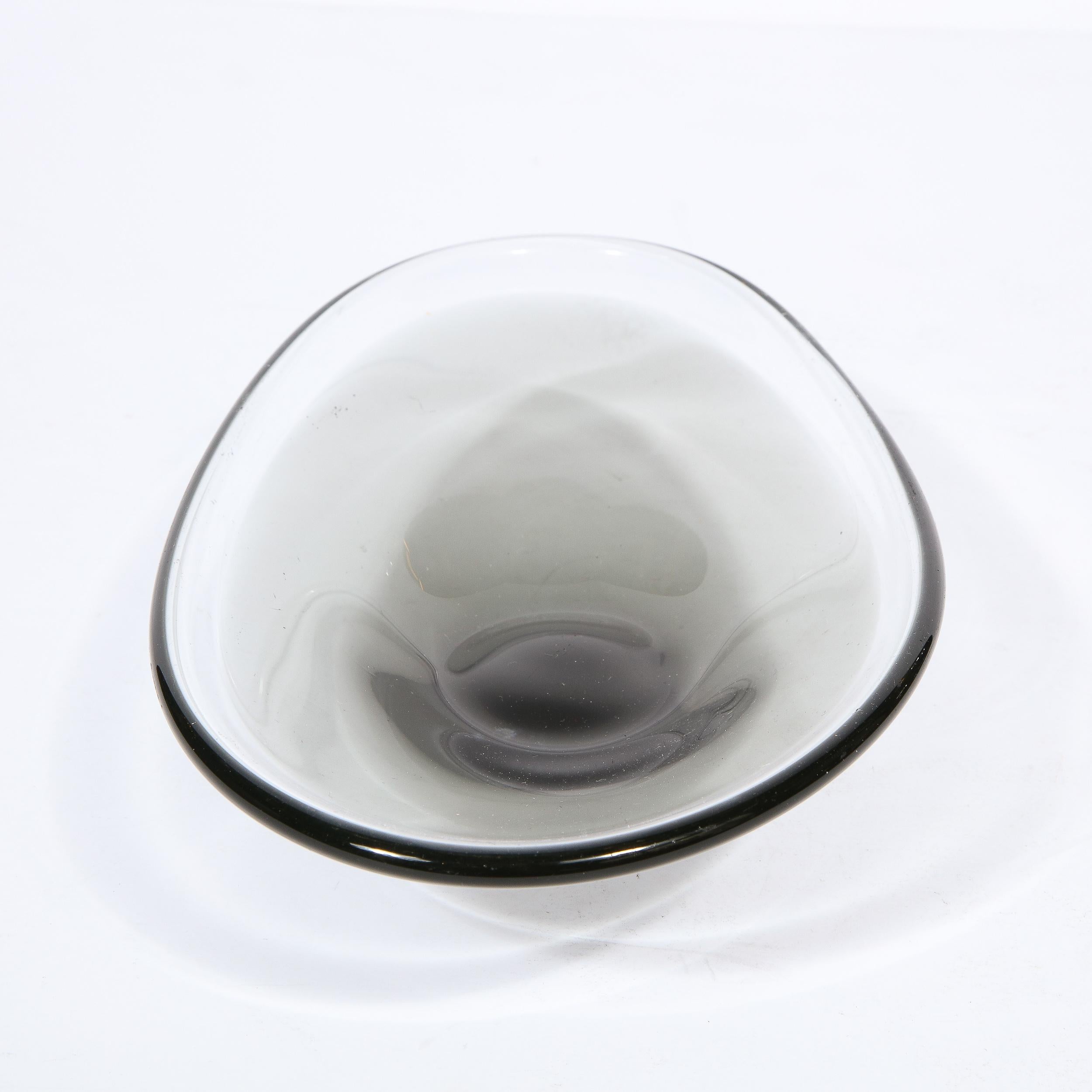 Mid-20th Century Mid-Century Modern Grey Holmegaard Art Glass Bowl