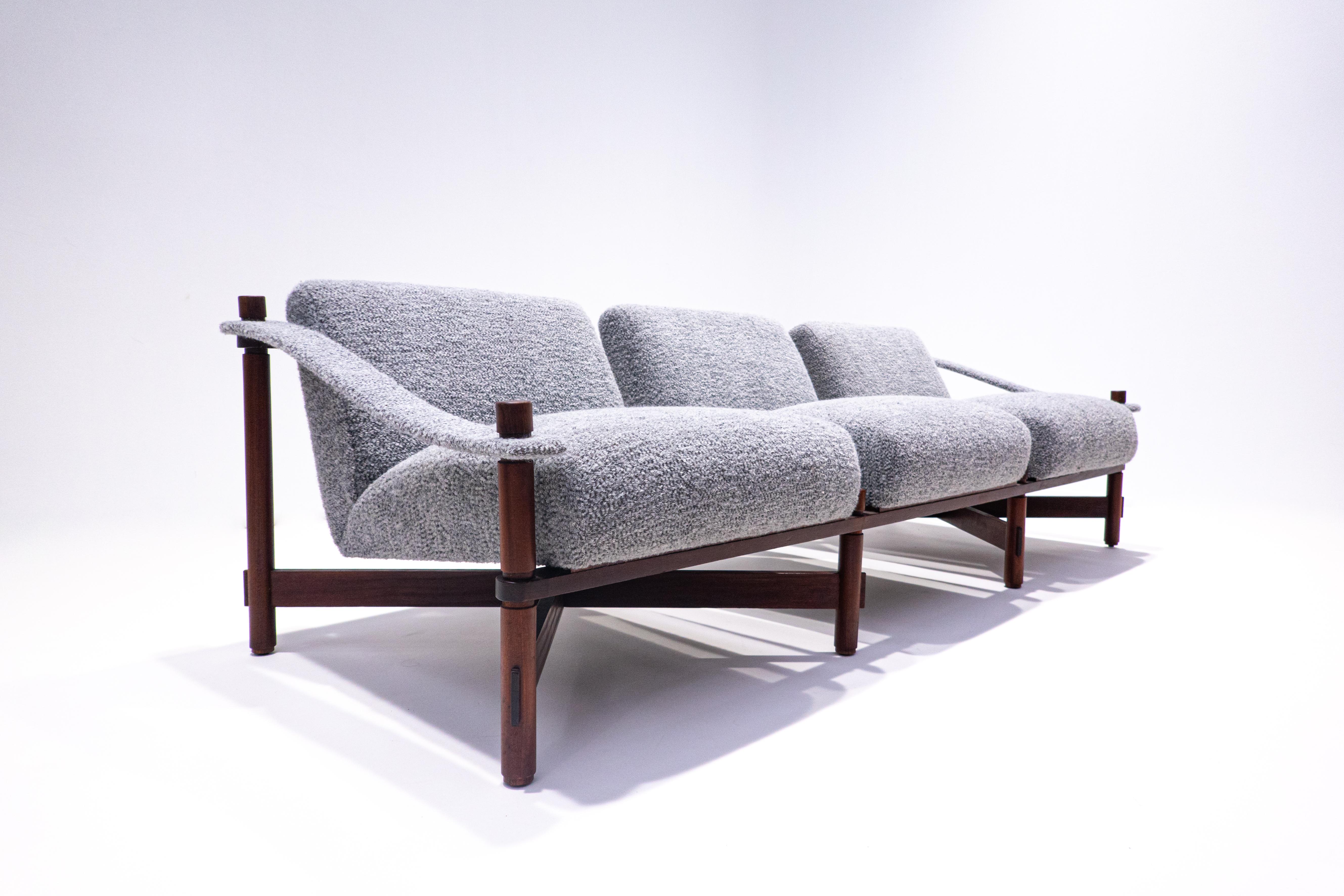 Mid-Century Modern Grey Sofa by Raffaella Crespi, Italy, 1960s For Sale 3