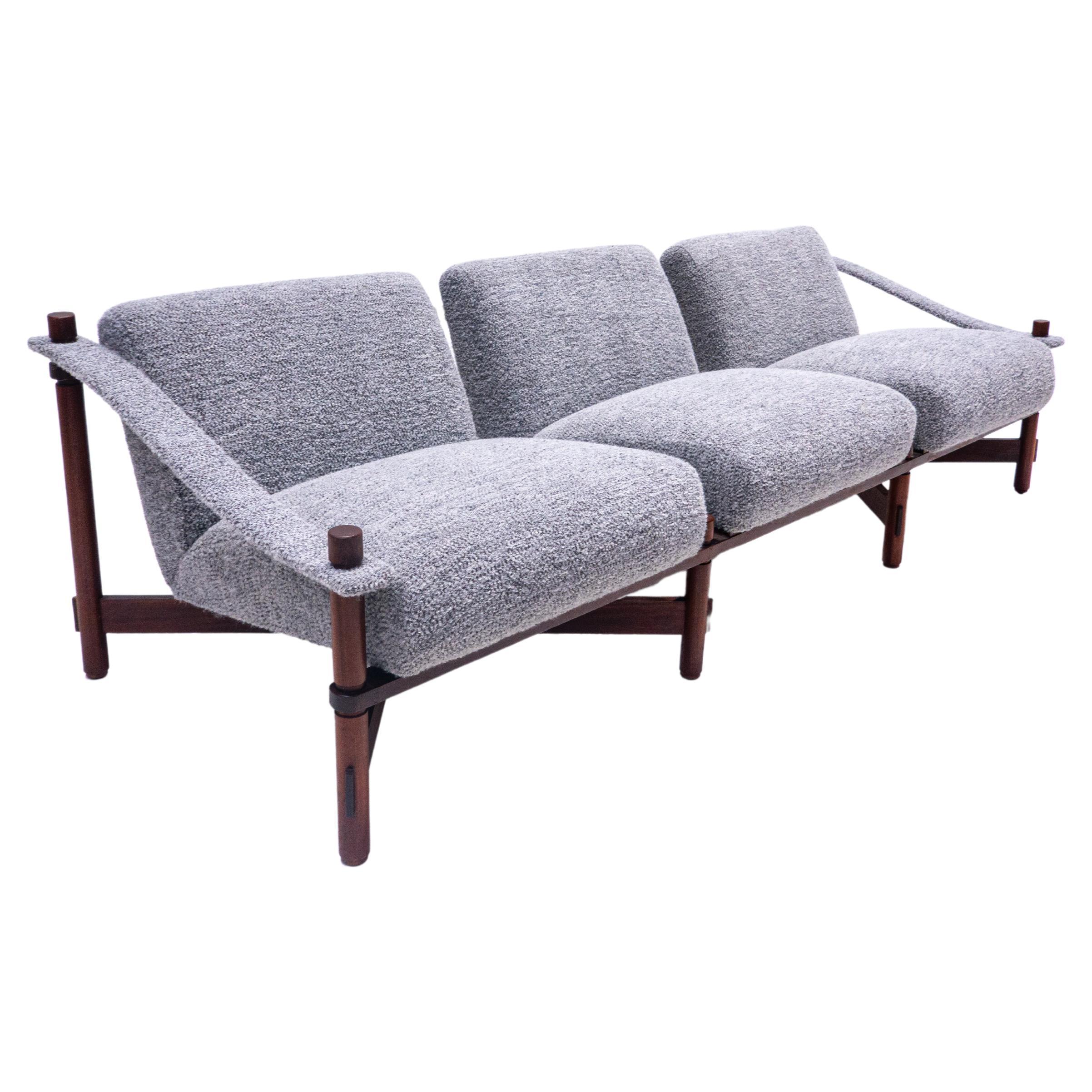 Mid-Century Modern Grey Sofa by Raffaella Crespi, Italy, 1960s For Sale