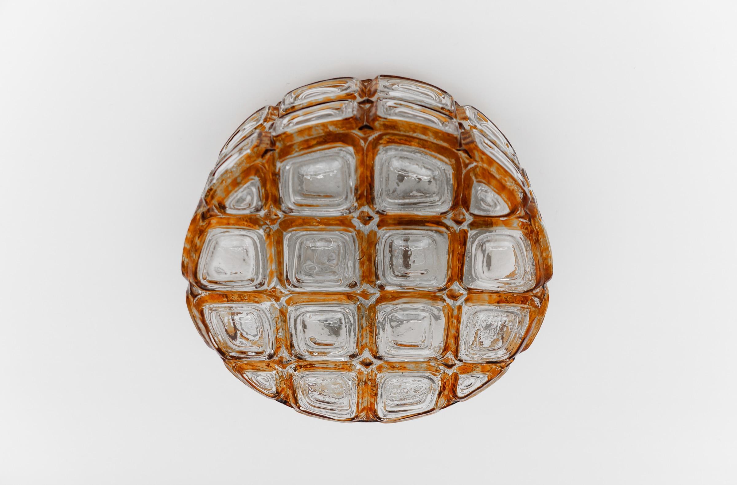 Mid-Century Modern Grid Glass Flush Mount, Deutschland 1960er Jahre im Angebot 5