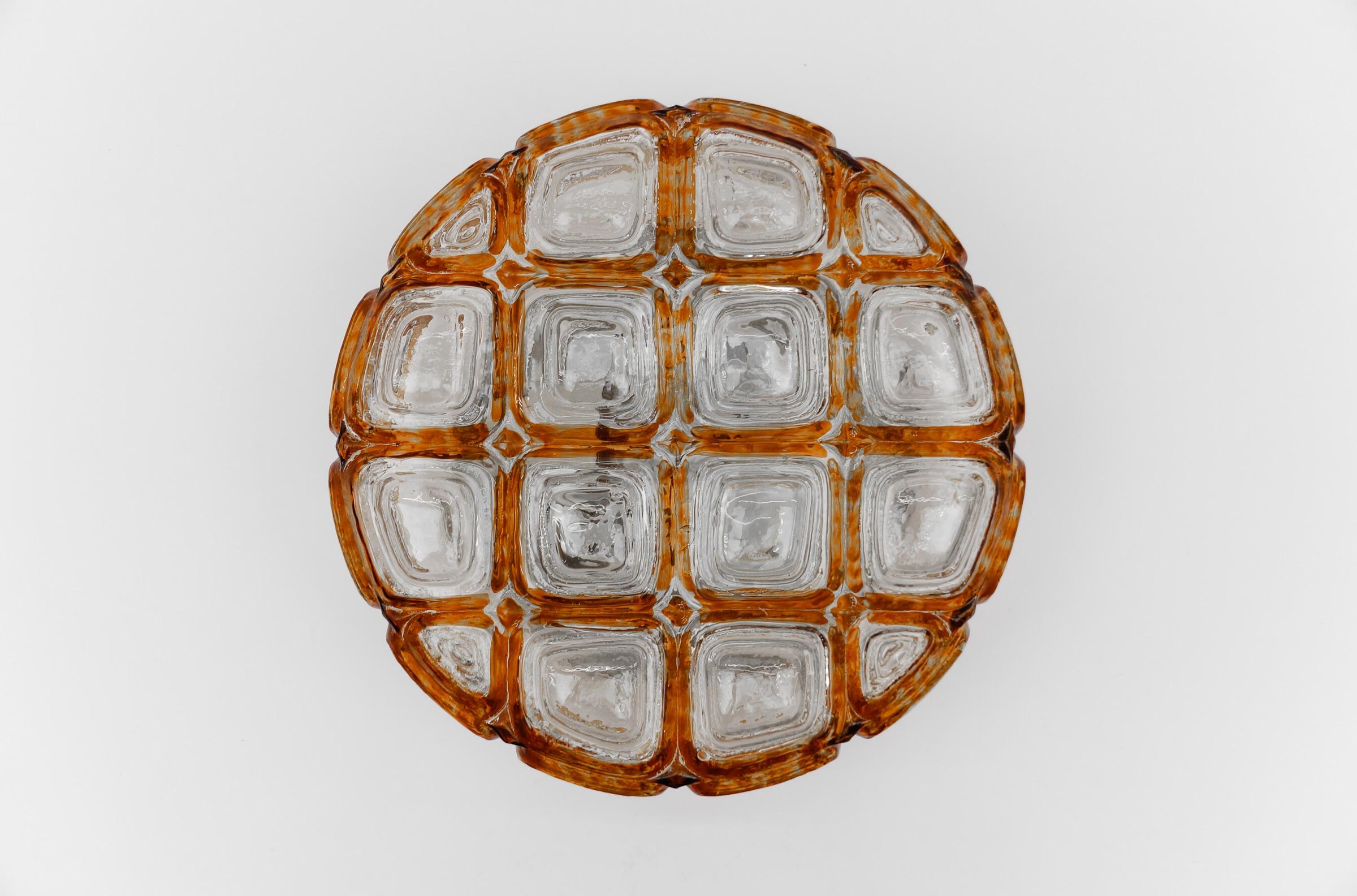 Mid-Century Modern Grid Glass Flush Mount, Deutschland 1960er Jahre im Angebot 2