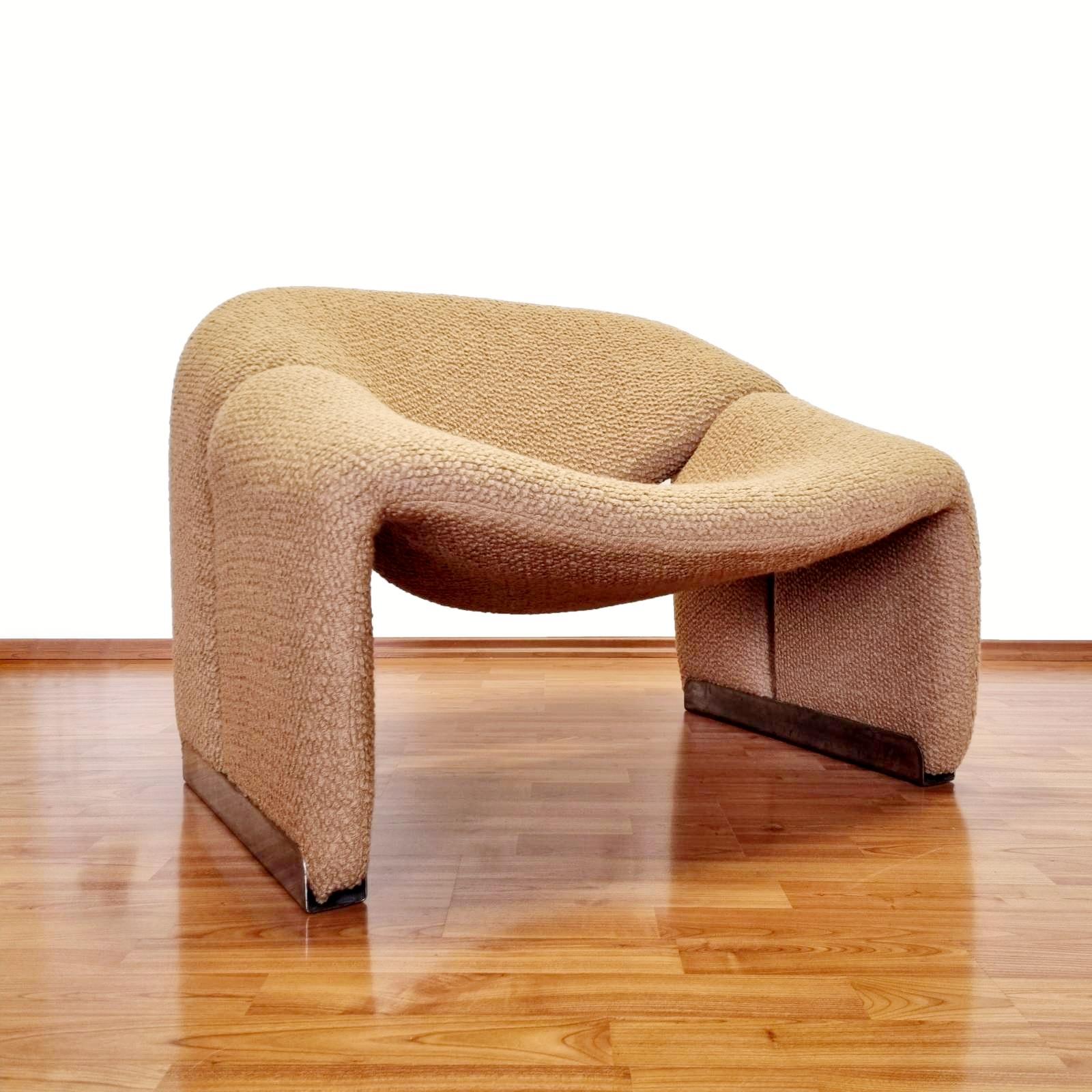Mid Century Modern Groovy F598 chair by Pierre Paulin, 70s 2