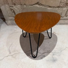 Mid-Century Modern "Guitar Pick" Coffee Table Hairpin Legs