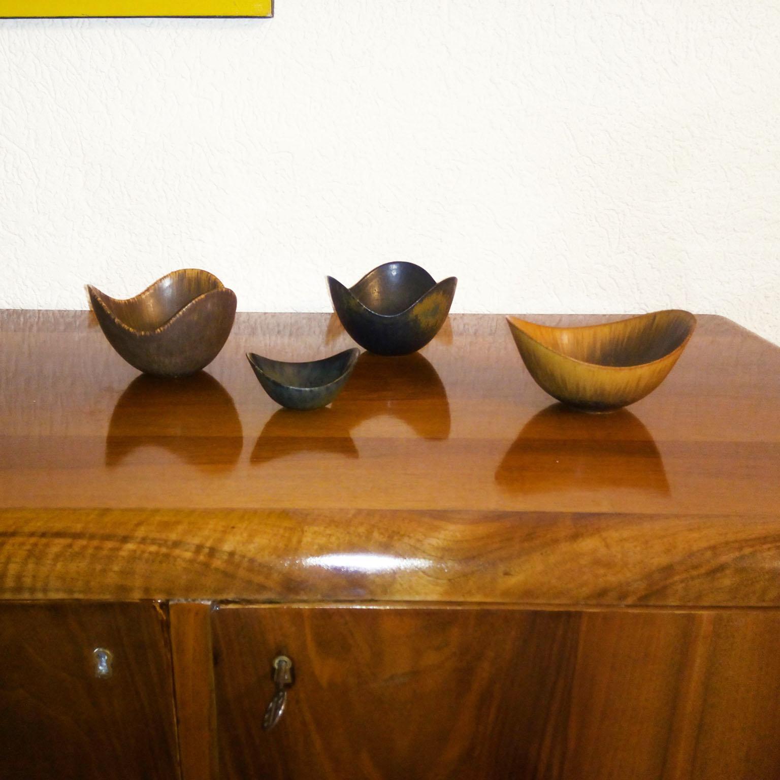 Mid-Century Modern Gunnar Nylund Ceramic Bowls Rörstrand, Sweden 2