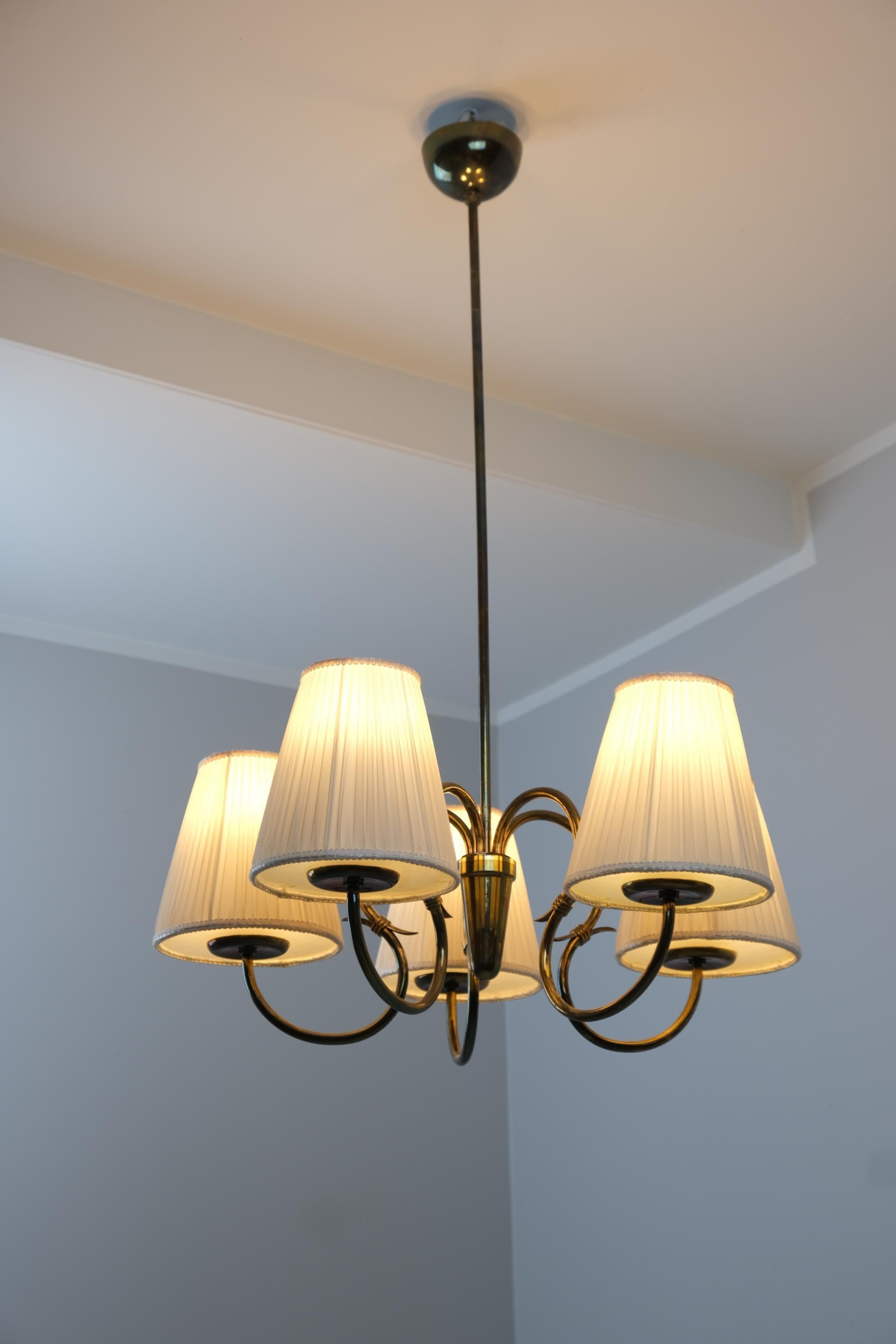 Lampada da soffitto a cinque bracci Gunnel Nyman, modello 51132, Idman 1950s in vendita 4