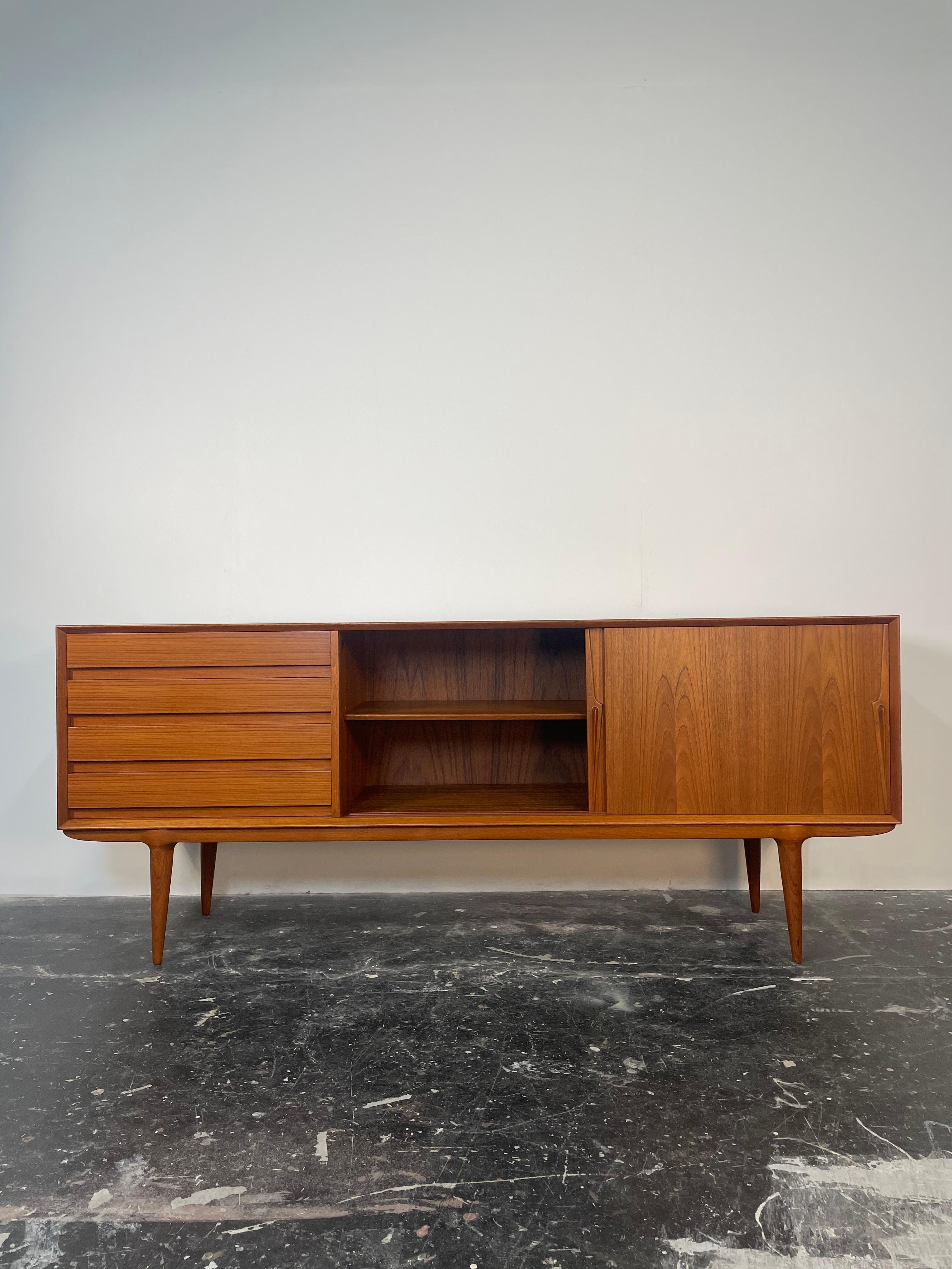 Danish Mid Century Modern Gunni Omann Model 18 Credenza in Teak