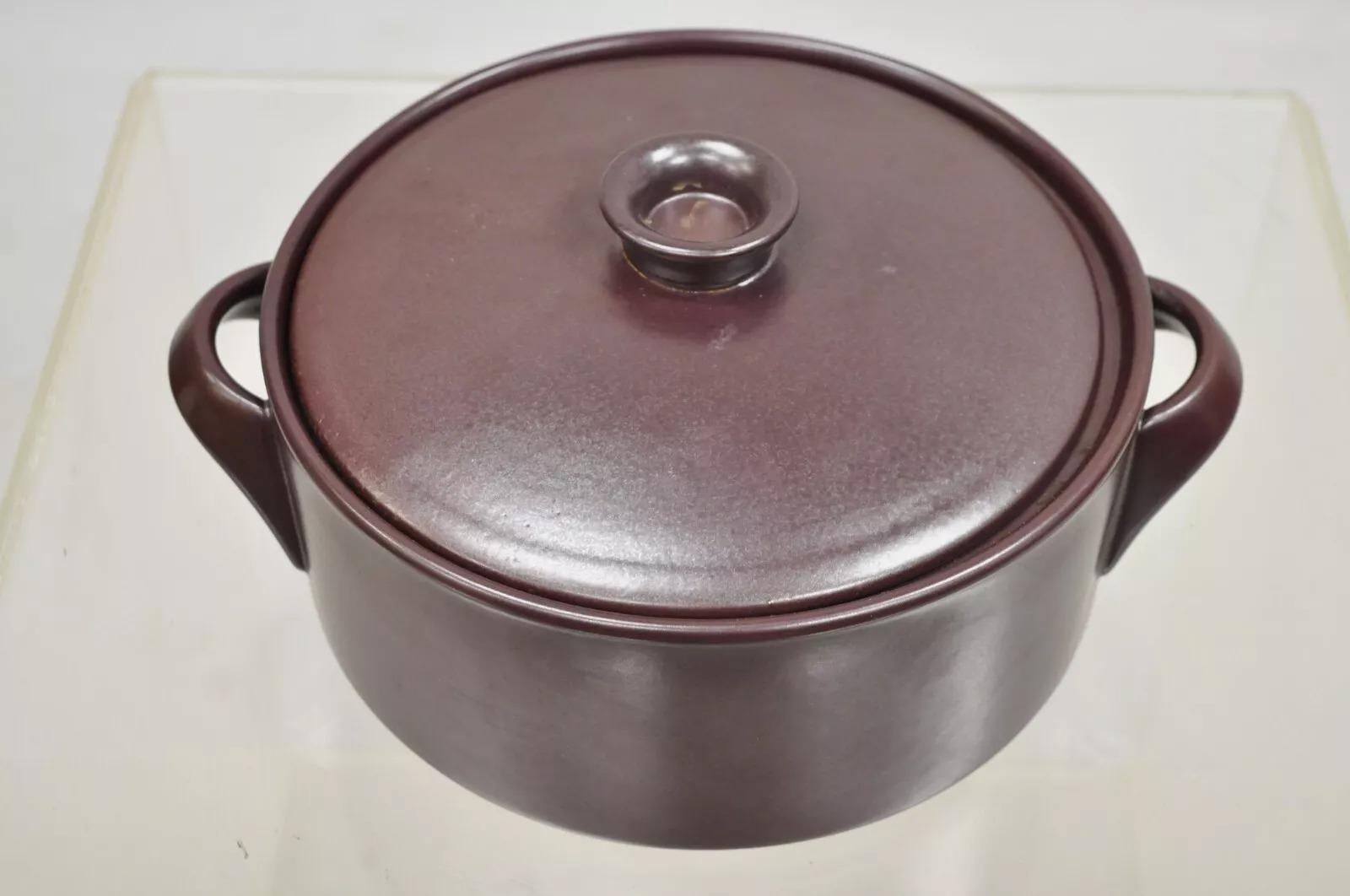 Autre Pot couvert en grès brun Gustavsberg Flameldfast Terma Mid Century Modern #6 en vente