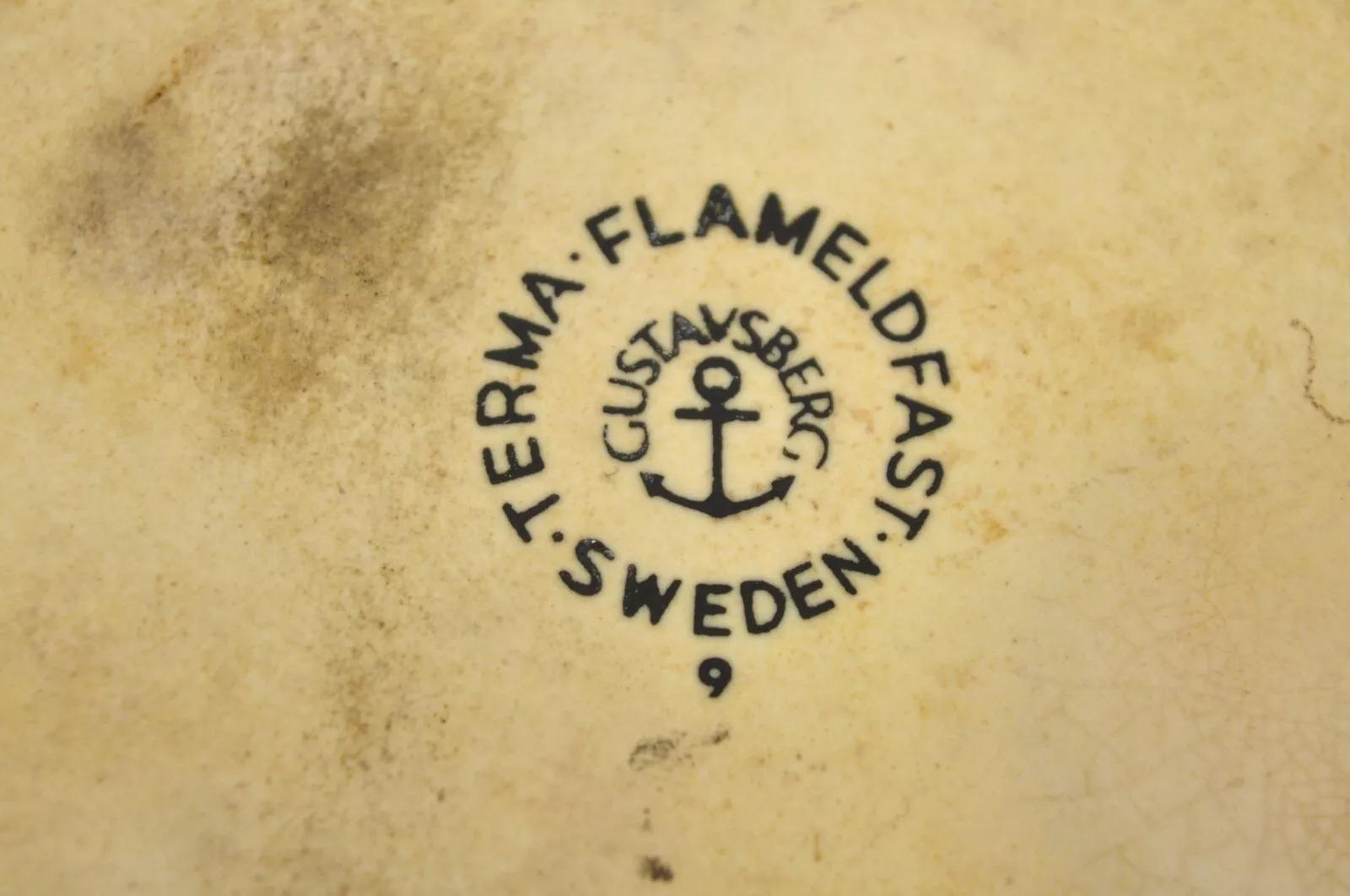 Pot couvert en grès brun Gustavsberg Flameldfast Terma Mid Century Modern #6 en vente 2