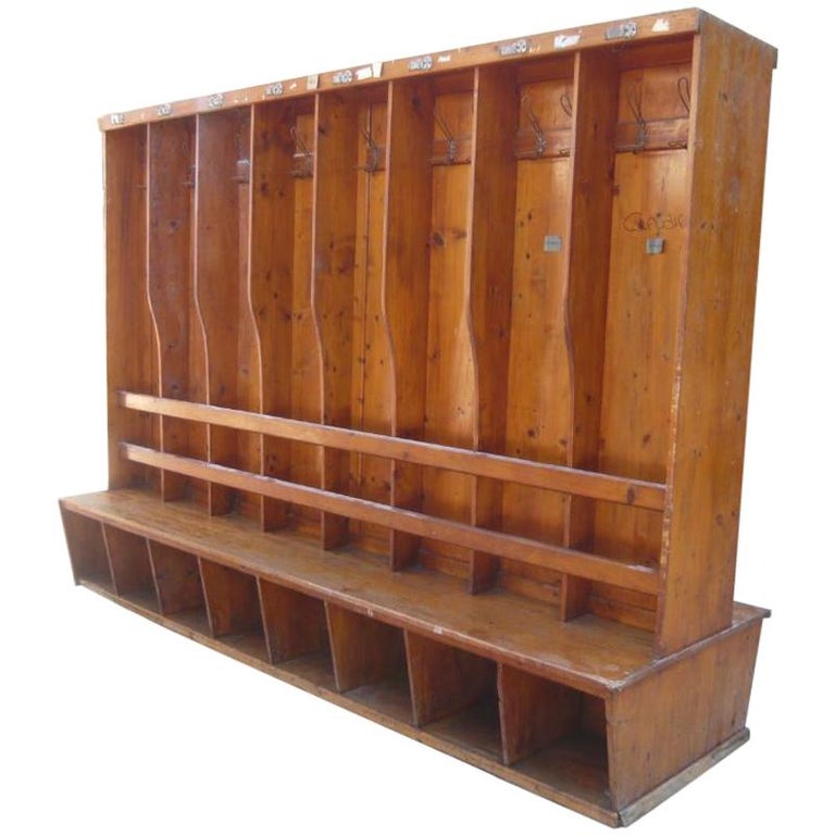 MidCentury Modern Gym Dressing Room Italian Freestanding Coat and Shoe