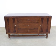 Mid-Century Modern H. Paul Browning Stanley Petite Walnut Credenza