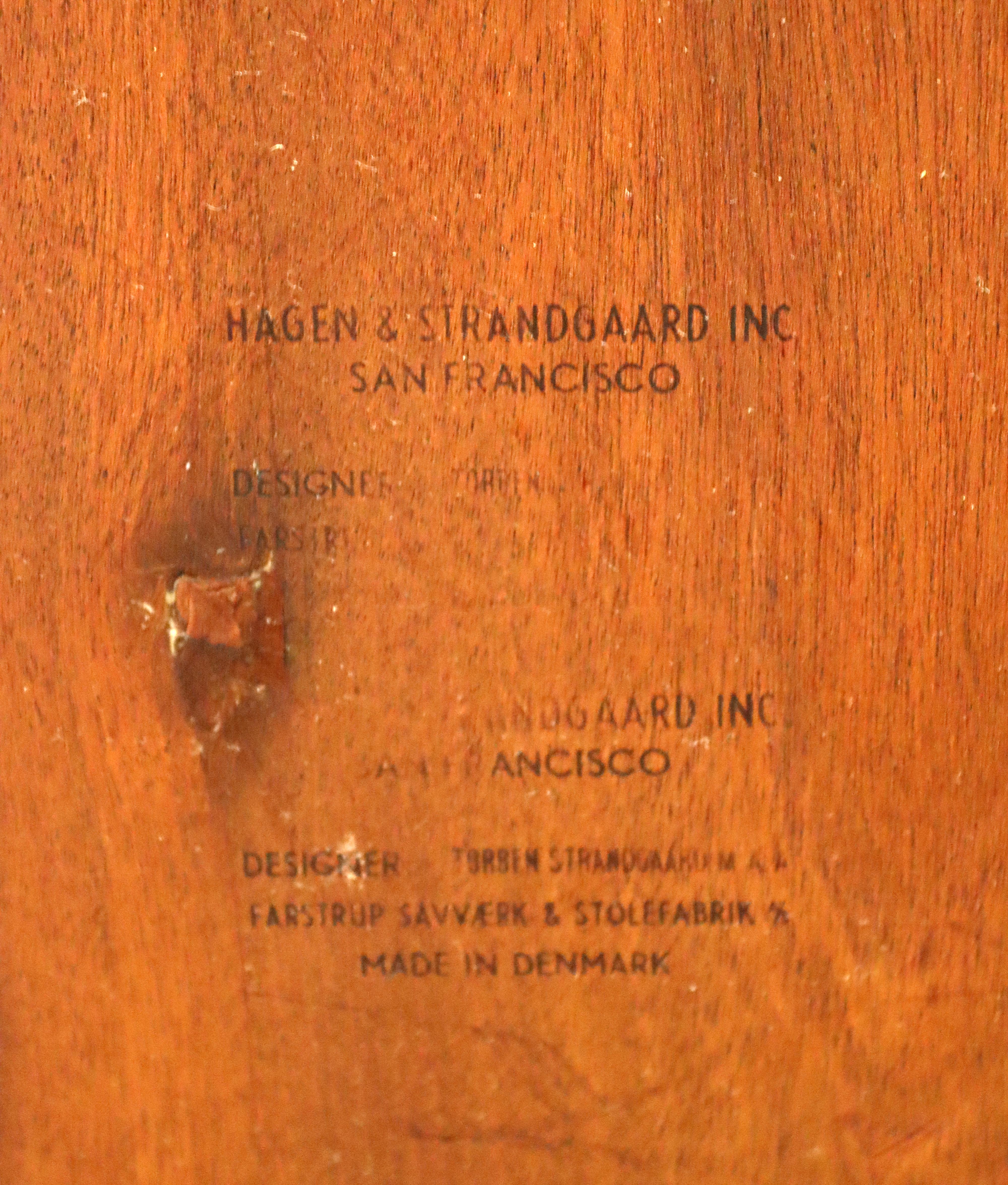 Mid-Century Modern Hagen & Strandgaard Danish Square Teak Side End Table, 1960s 3