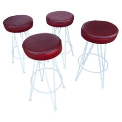 Sgabelli da bar girevoli in ferro Hairpin del Mid Century Modern C1955