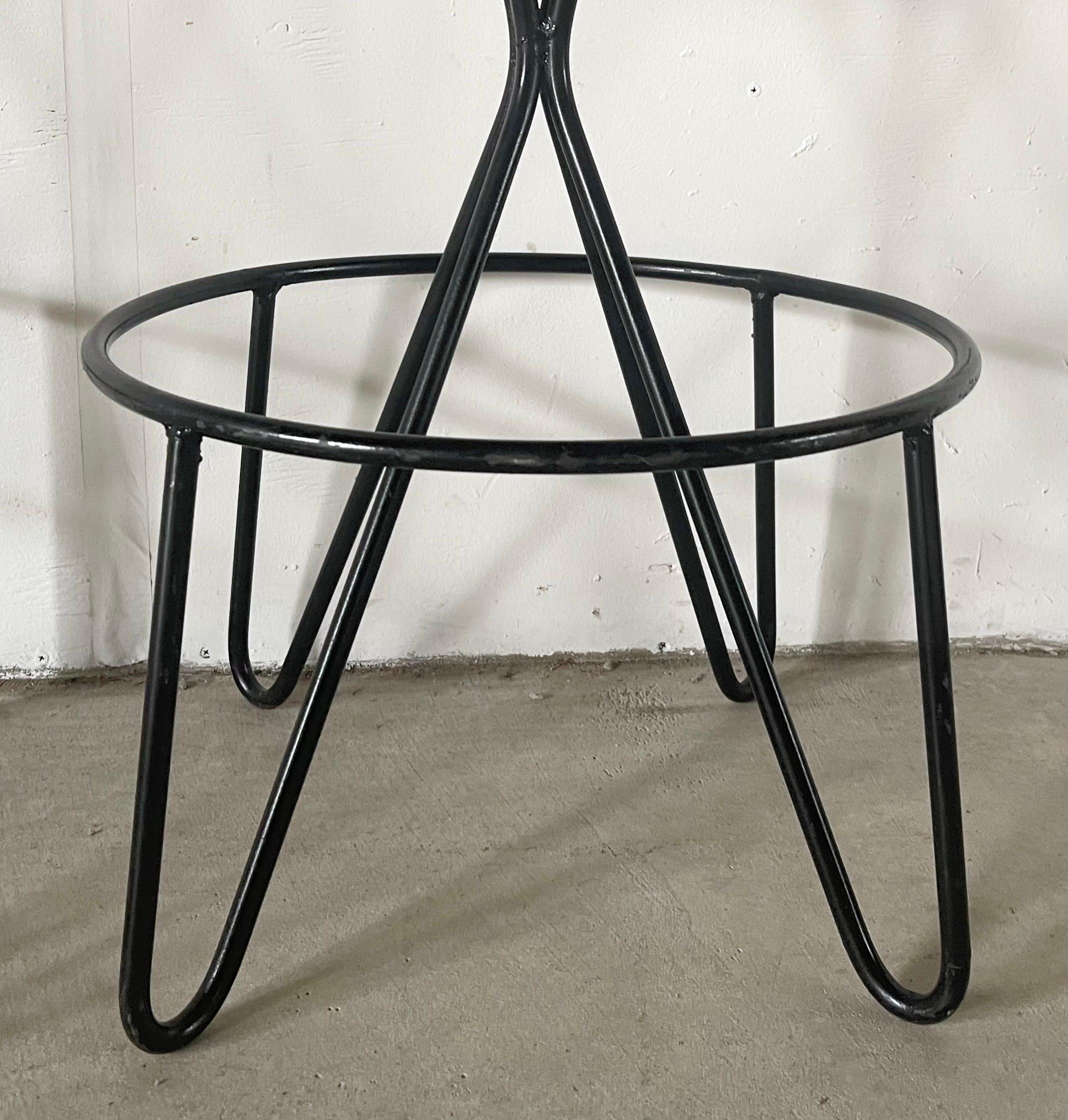 Mid-Century Modern Hairpin Leg Barstools, Set of Six 4