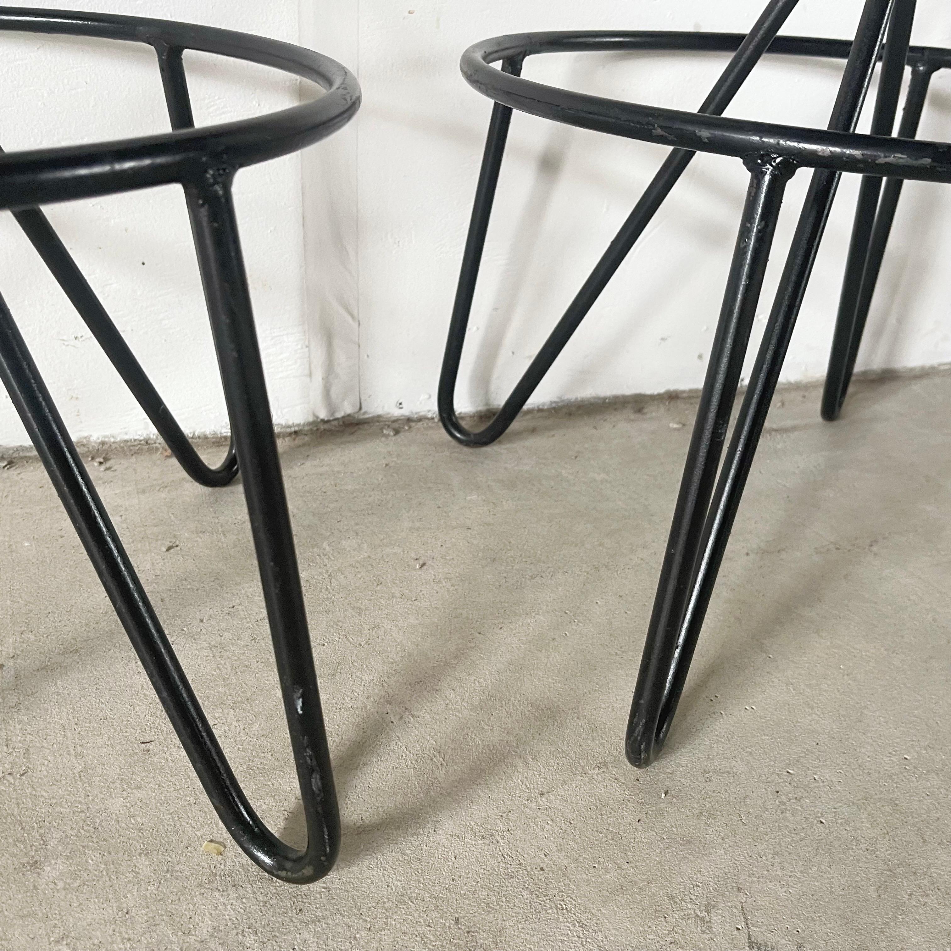 Mid-Century Modern Hairpin Leg Barstools, Set of Six 13