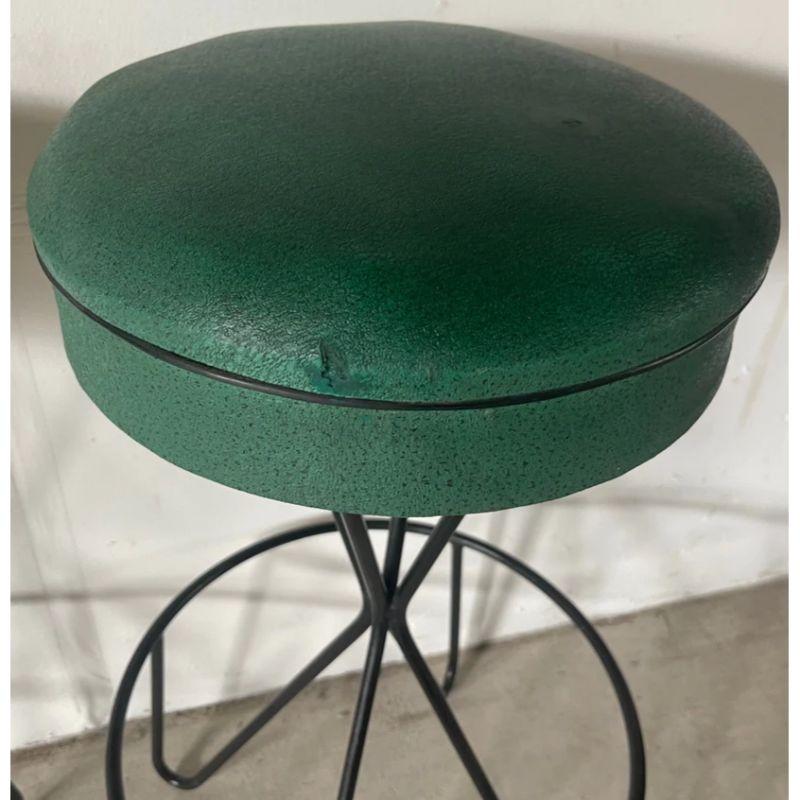 Unknown Mid-Century Modern Hairpin Leg Barstools, Set of Six