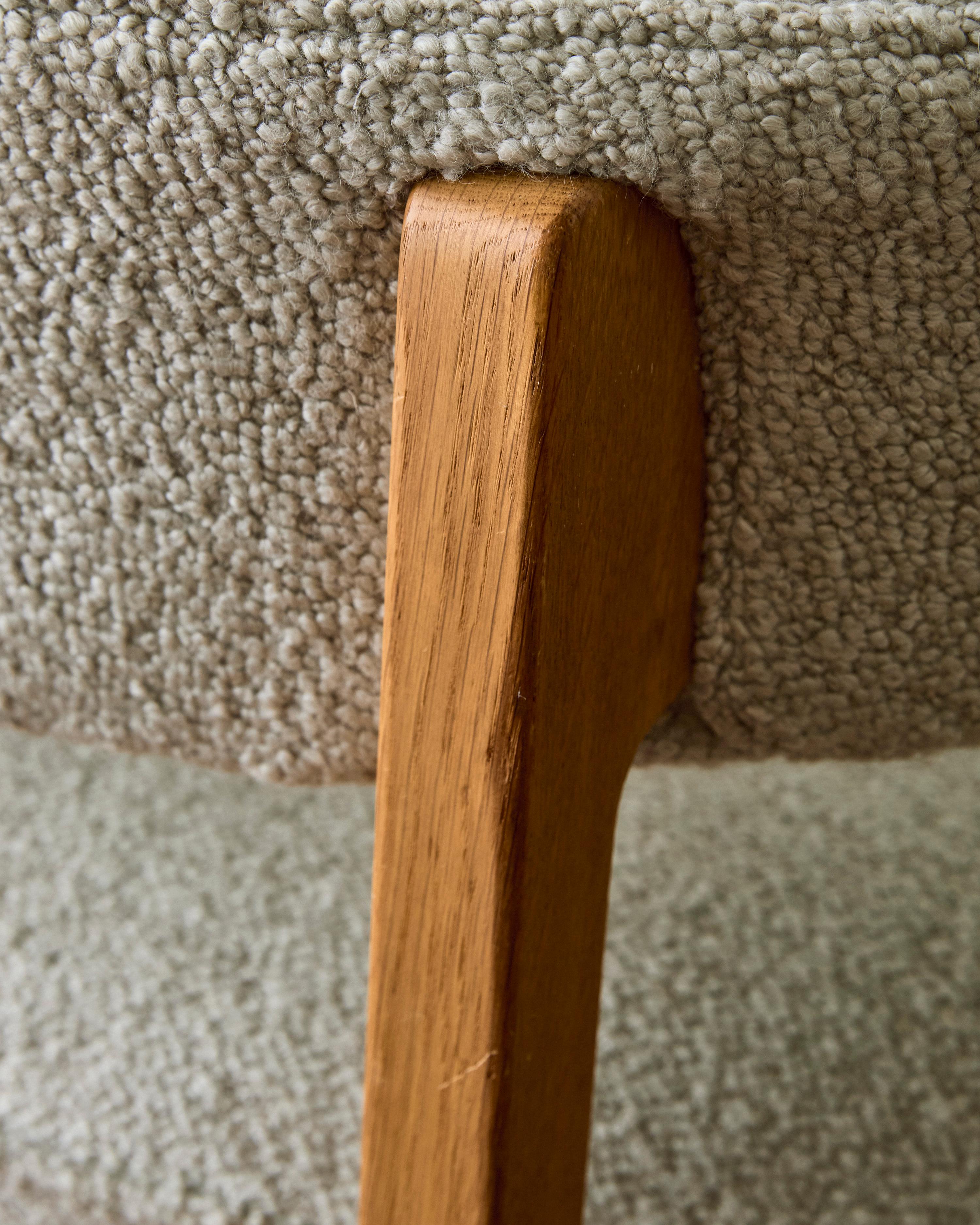 Laine Chaise d'appoint demi-lune mi-siècle moderne en vente