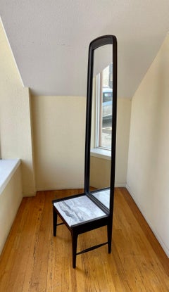 Specchio e marmo dell'A. Hall Tree moderno di metà secolo