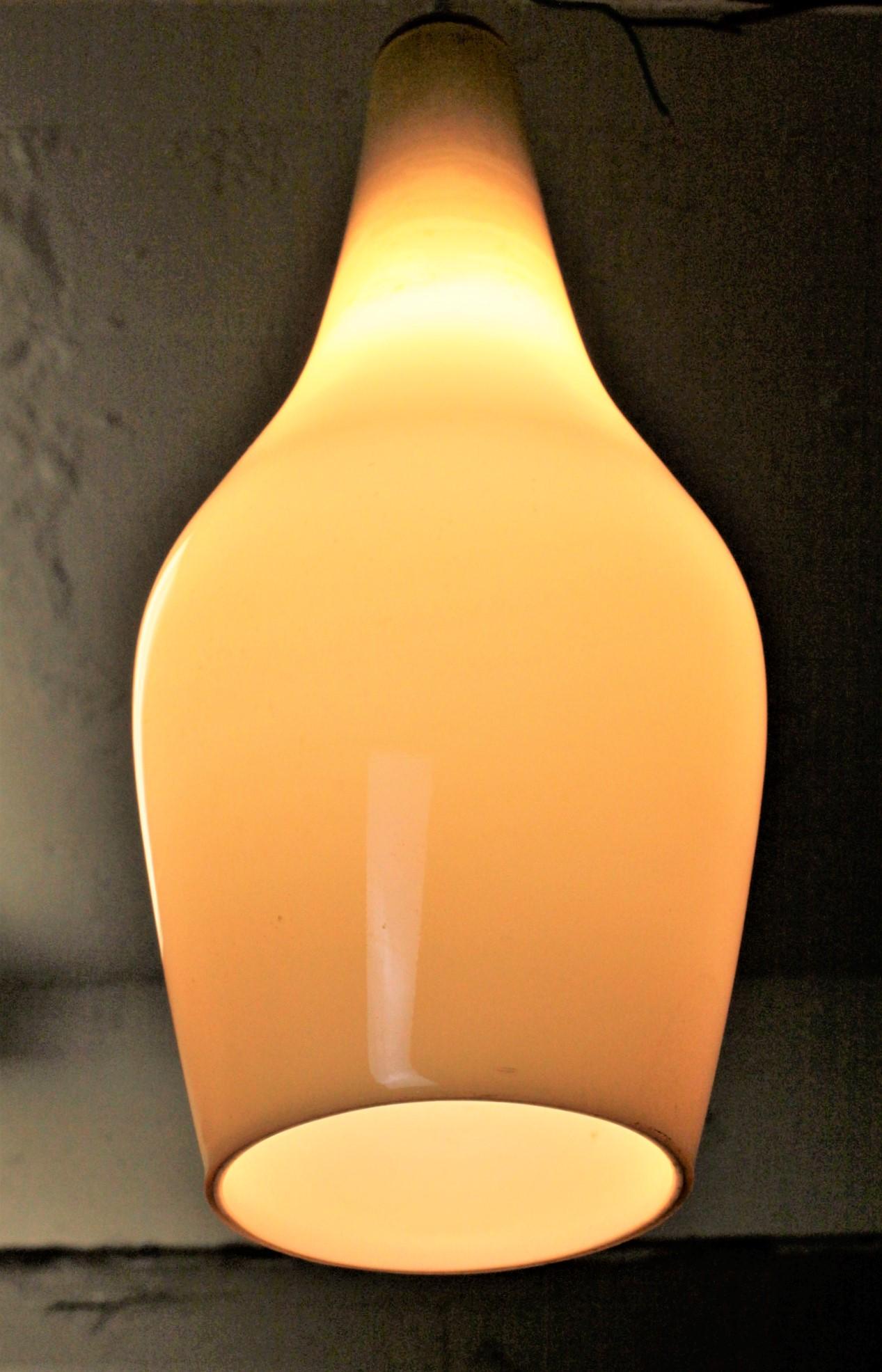 yellow glass pendant light