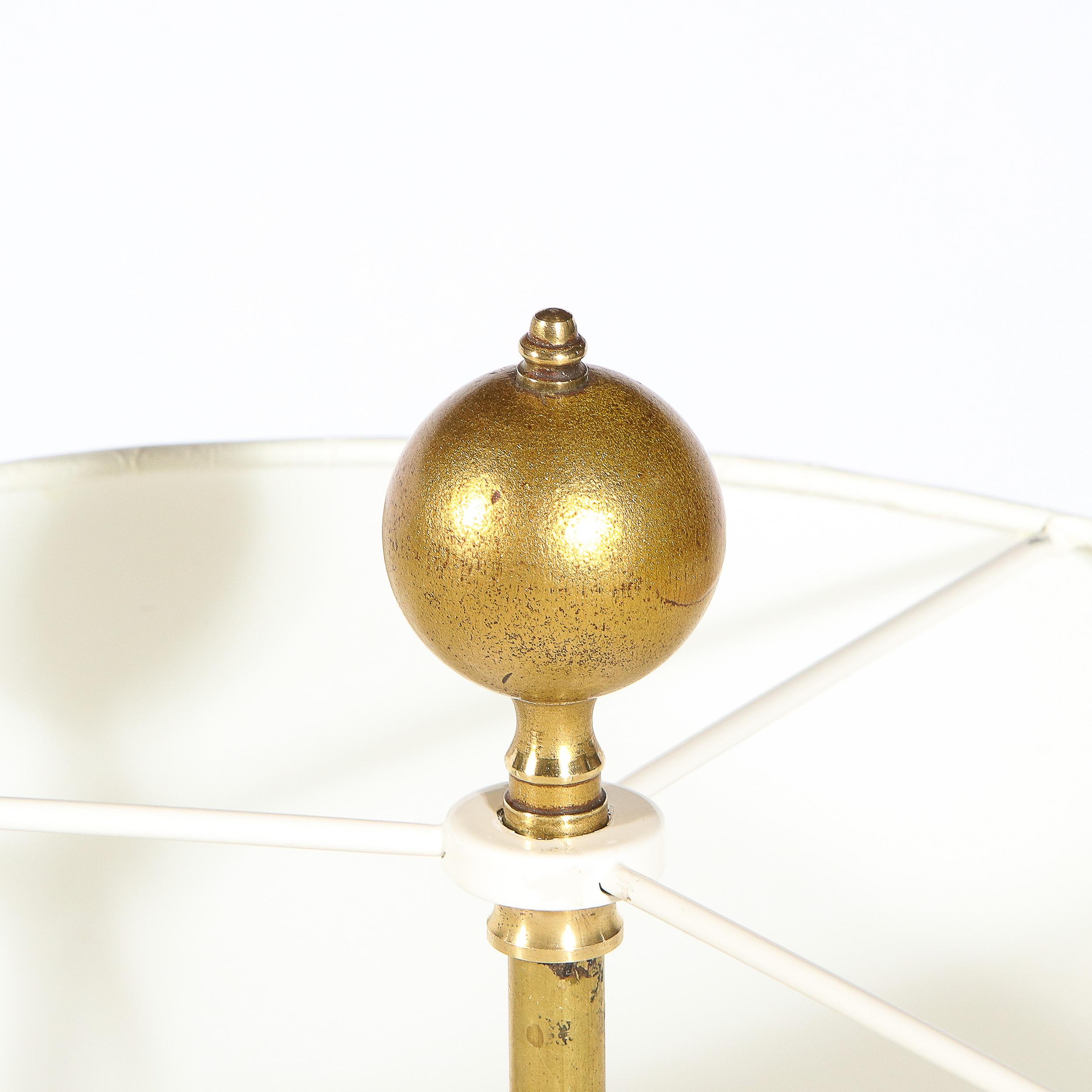 Laiton Lampe de bureau en verre de Murano soufflé à la main, moderne du milieu du siècle dernier, avec des touches d'or 24 carats en vente