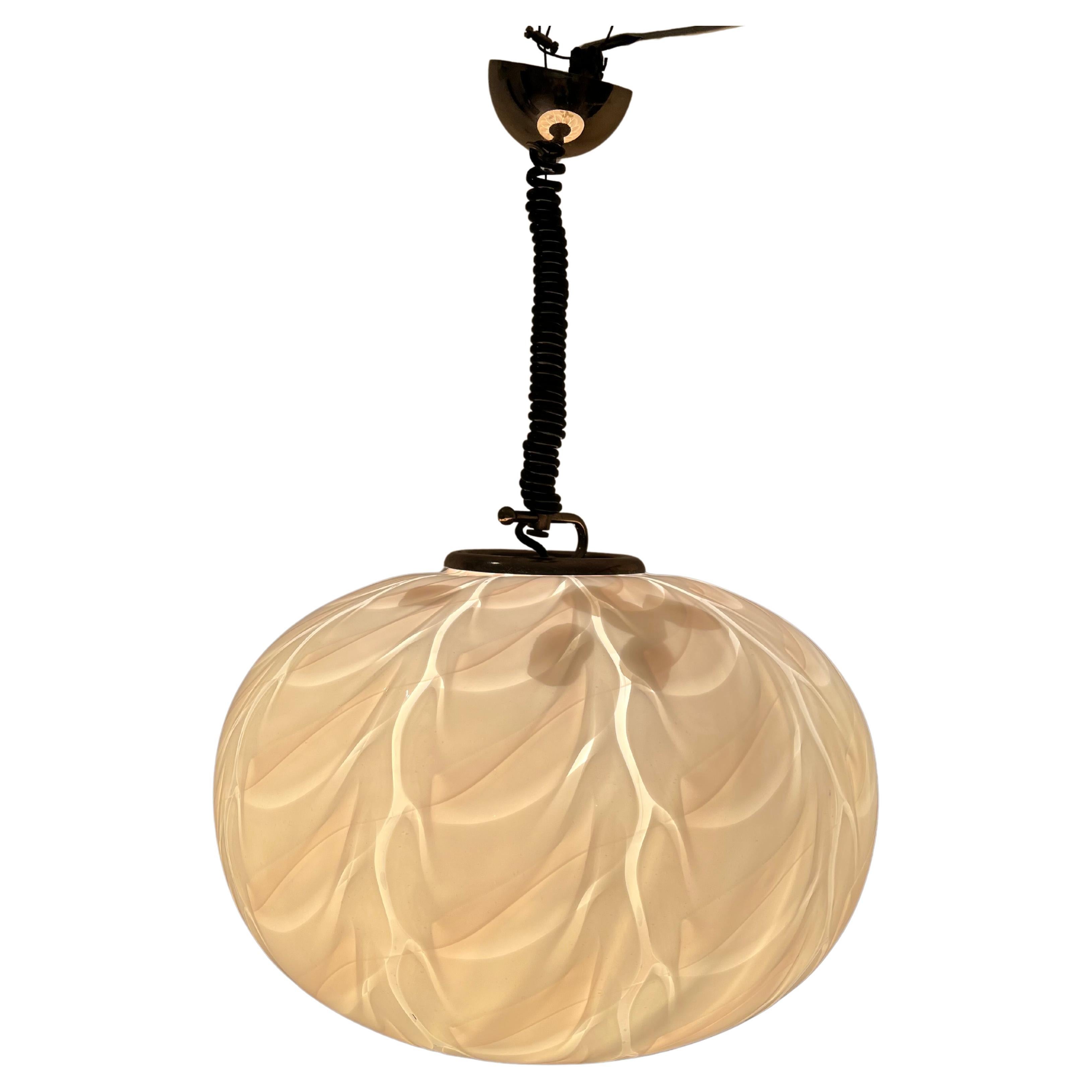 Mid-Century Modern Venini semi-sphere in Murano glass with a rose-golden tone.