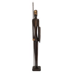 Mid-Century Modern Hand-Carved Don Quixote Sculpture, 1970s