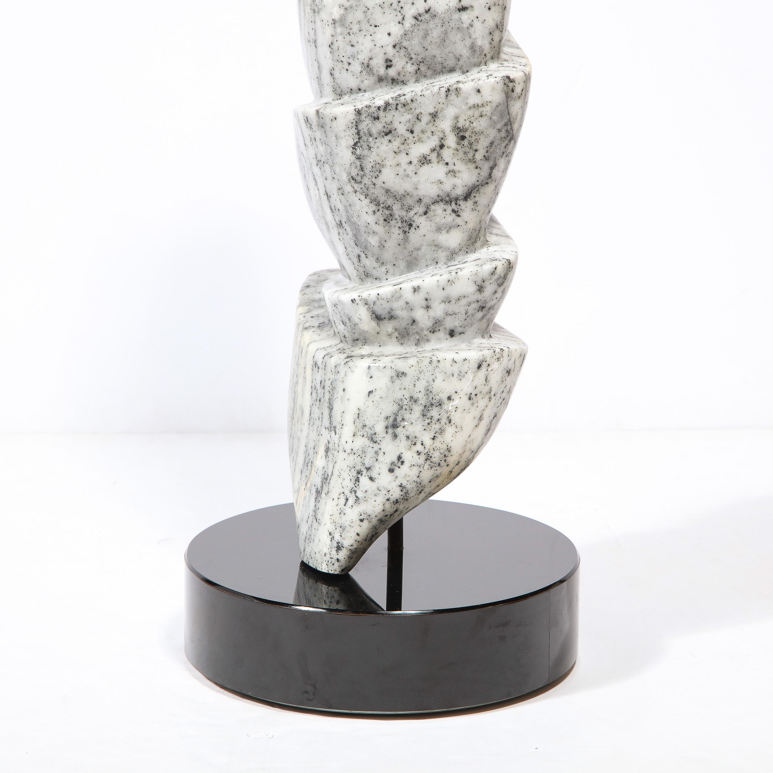 Mid-Century Modern Hand Carved Grisaille Granite Sculpture For Sale 1