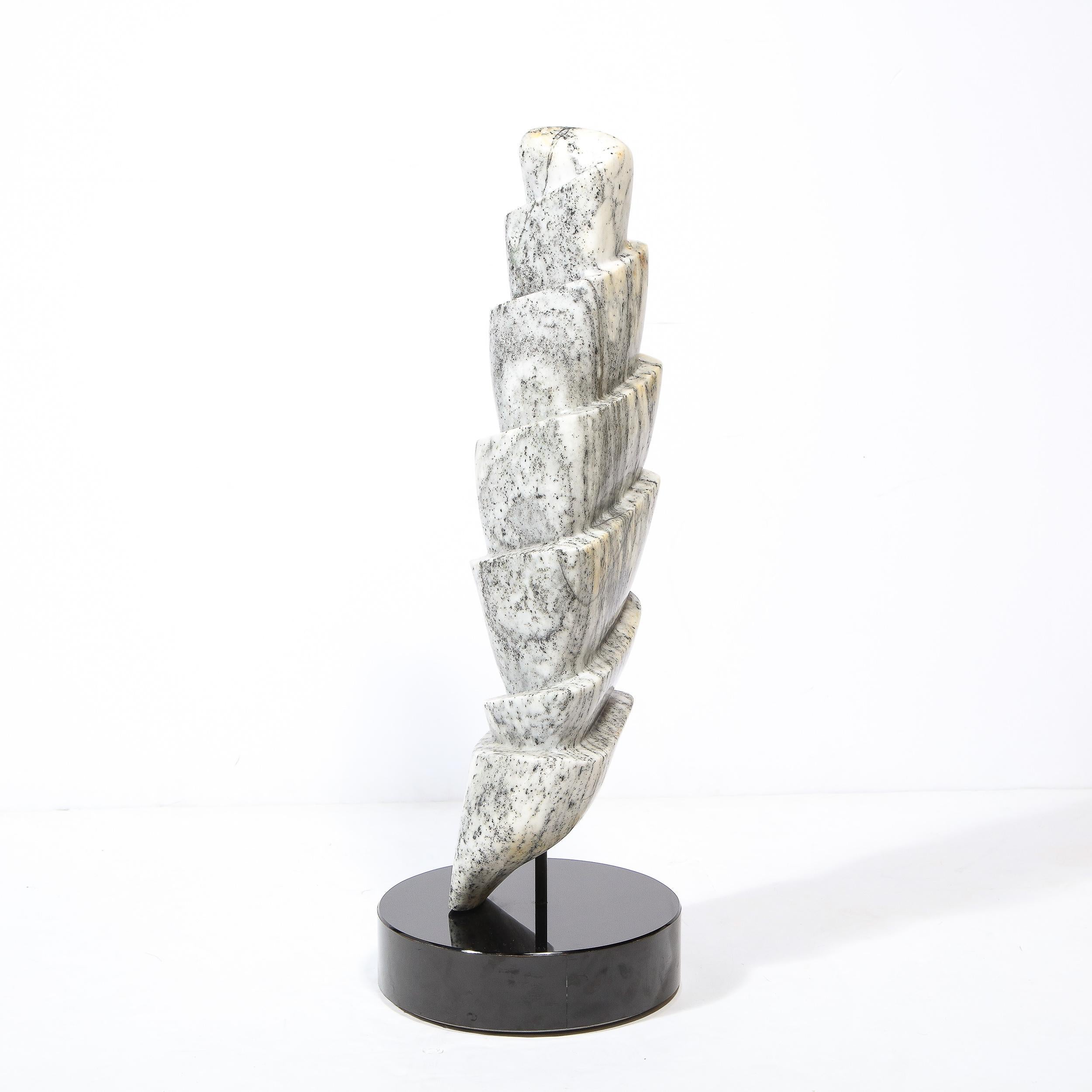 Mid-Century Modern Hand Carved Grisaille Granite Sculpture For Sale 2