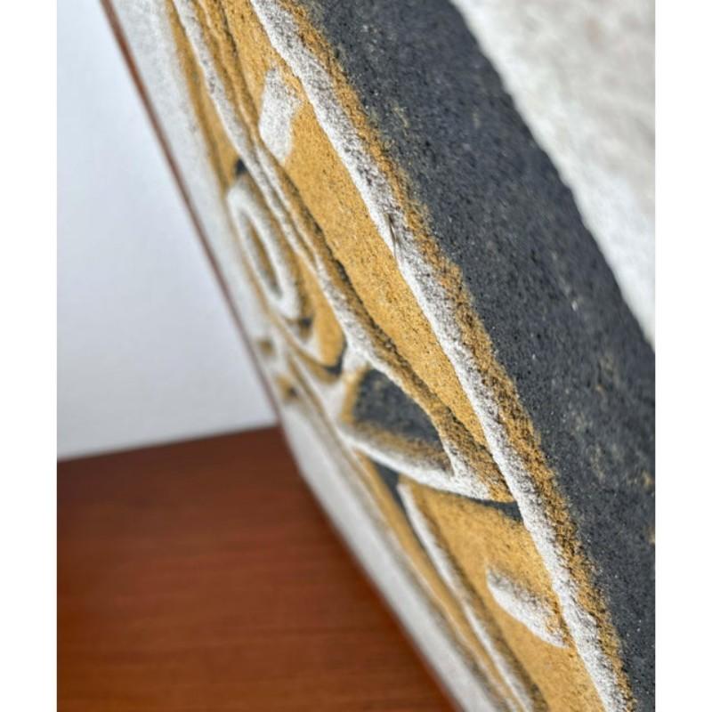 Mid-Century Modern Hand Carved Stone Wall Relief with Fish Design, 1960s For Sale 5