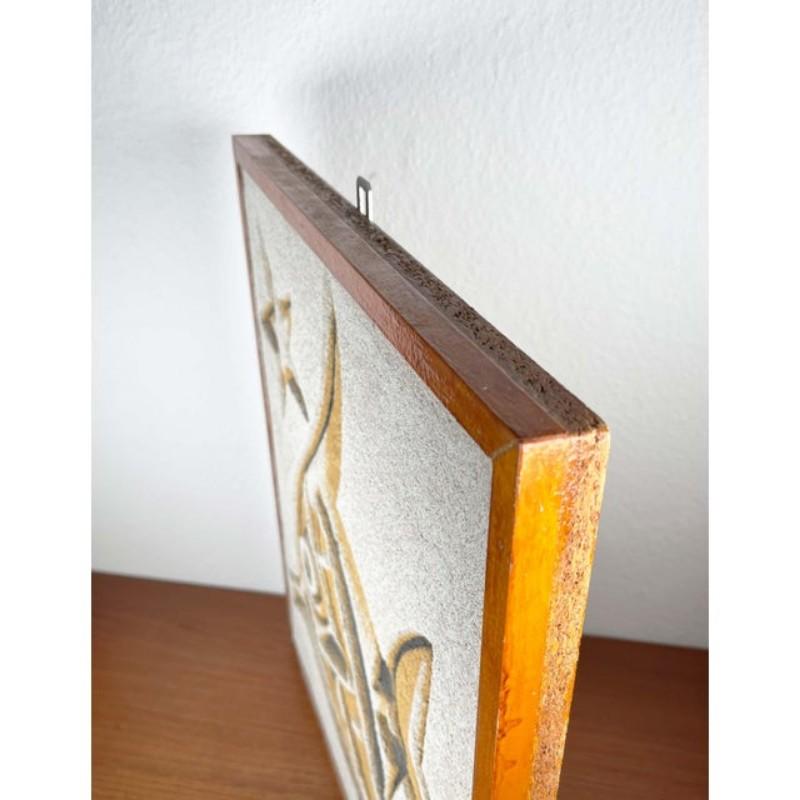 Mid-Century Modern Hand Carved Stone Wall Relief with Fish Design, 1960s For Sale 8