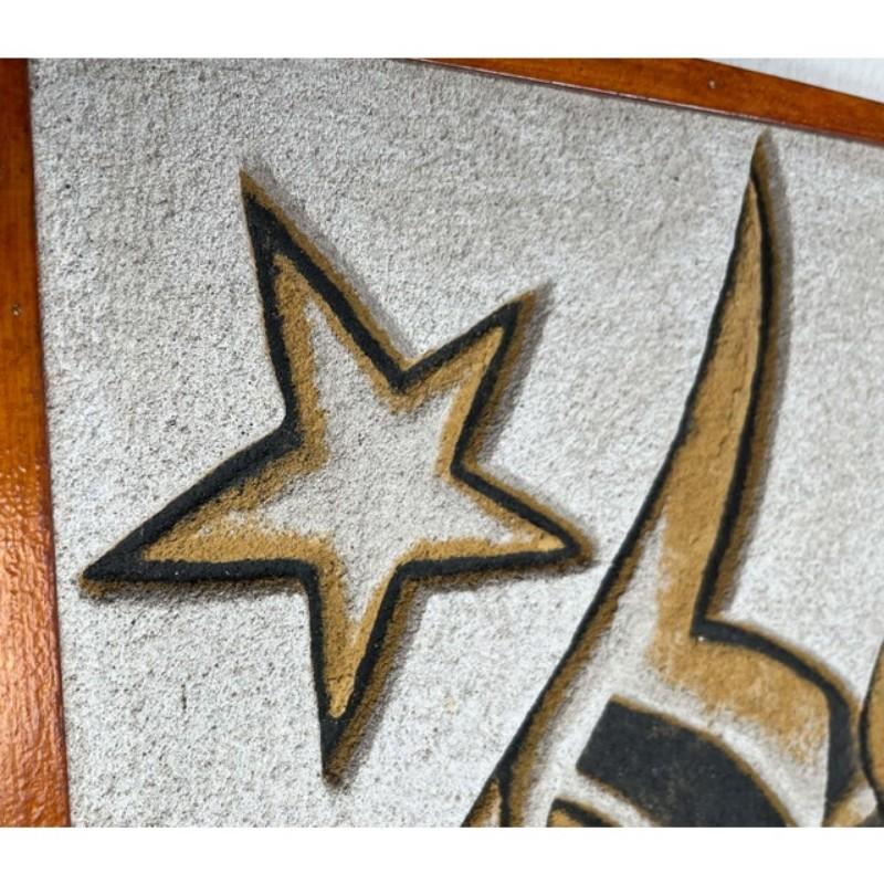 Mid-Century Modern Hand Carved Stone Wall Relief with Fish Design, 1960s For Sale 11