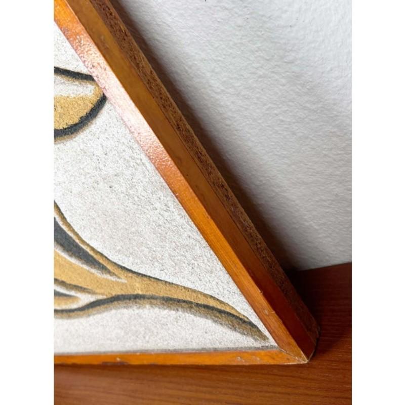 20th Century Mid-Century Modern Hand Carved Stone Wall Relief with Fish Design, 1960s For Sale