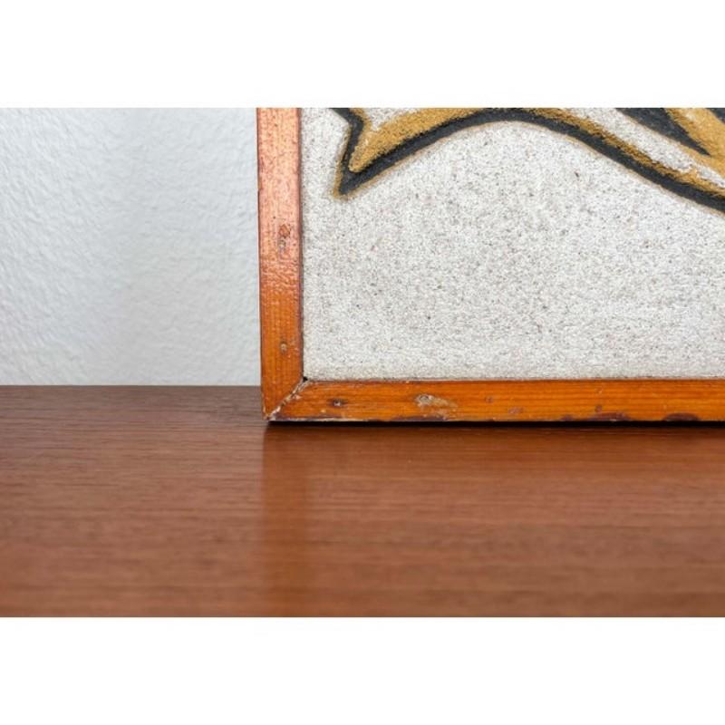 Mid-Century Modern Hand Carved Stone Wall Relief with Fish Design, 1960s For Sale 1