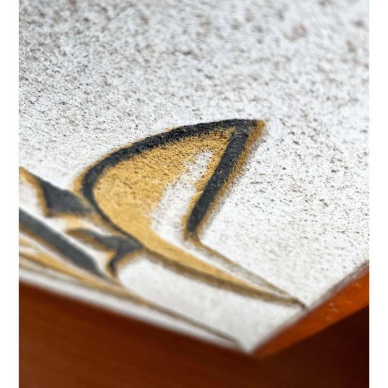 Mid-Century Modern Hand Carved Stone Wall Relief with Fish Design, 1960s For Sale 3