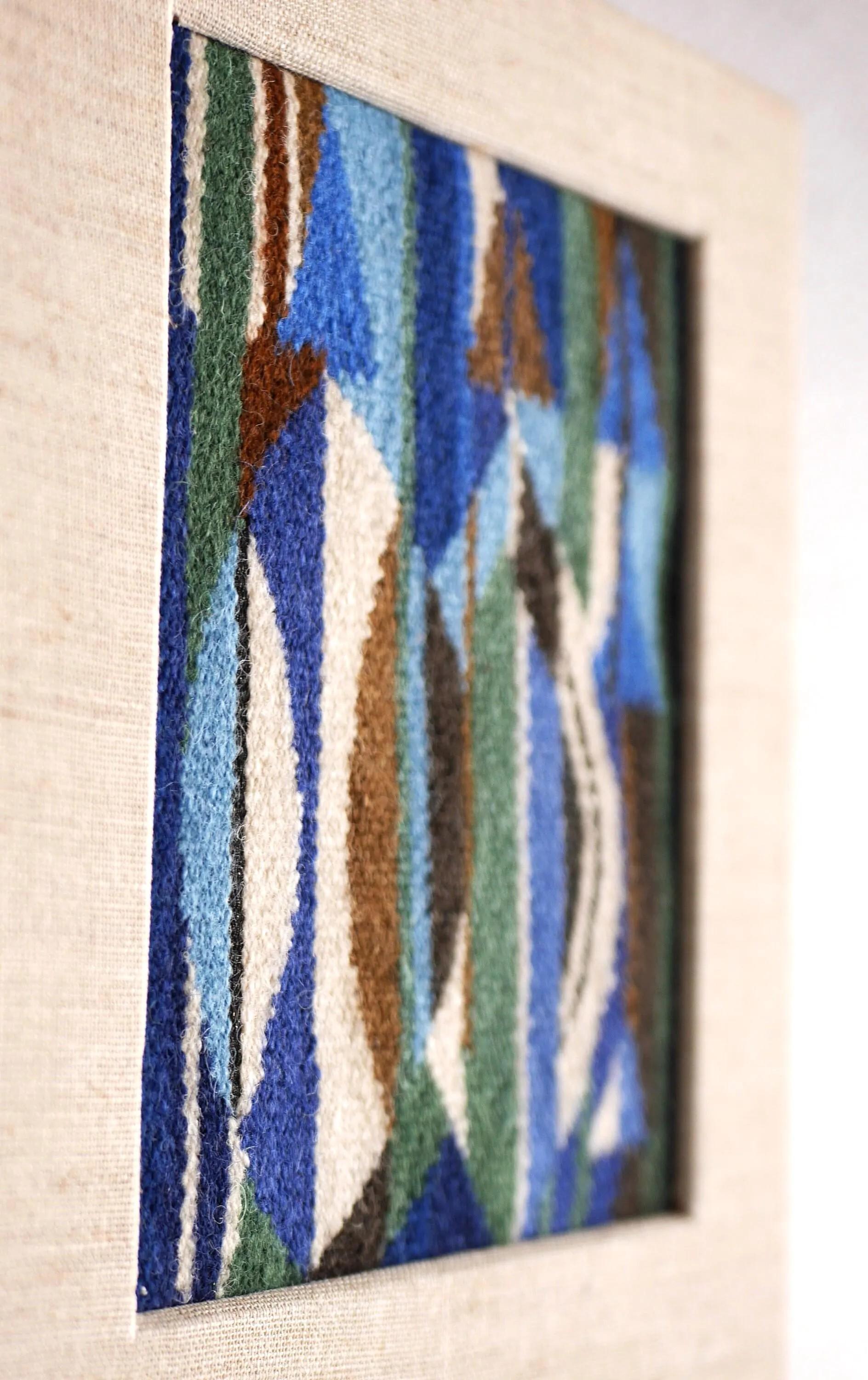 Appendiabiti da parete a punta d'ago ricamato a mano, metà del secolo scorso, 1975 in vendita 4