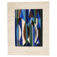 Mid-Century Modern Hand-Embroidered Needlepoint Wall Hanging, 1975