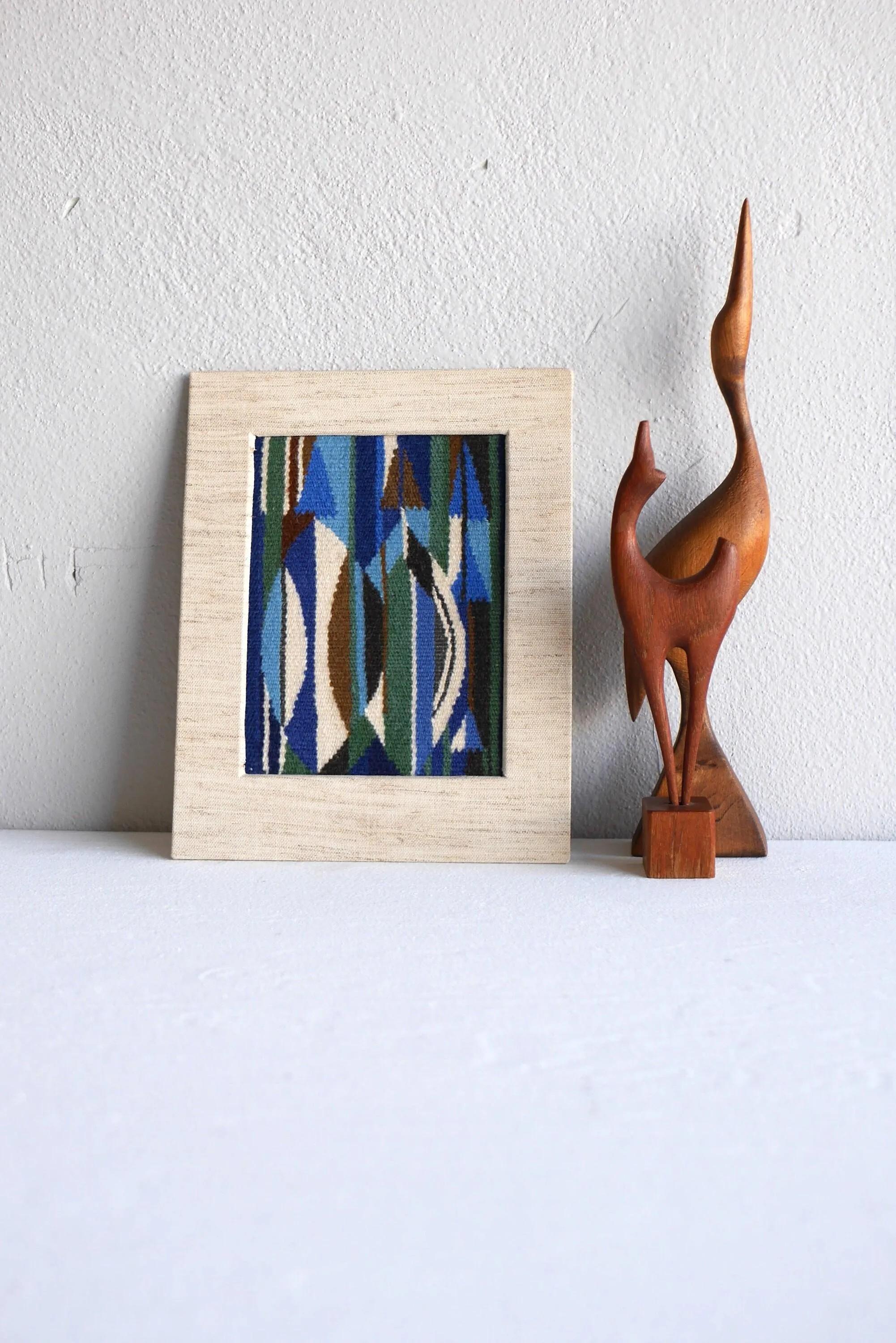 Arte popolare Appendiabiti da parete a punta d'ago ricamato a mano, metà del secolo scorso, 1975 in vendita