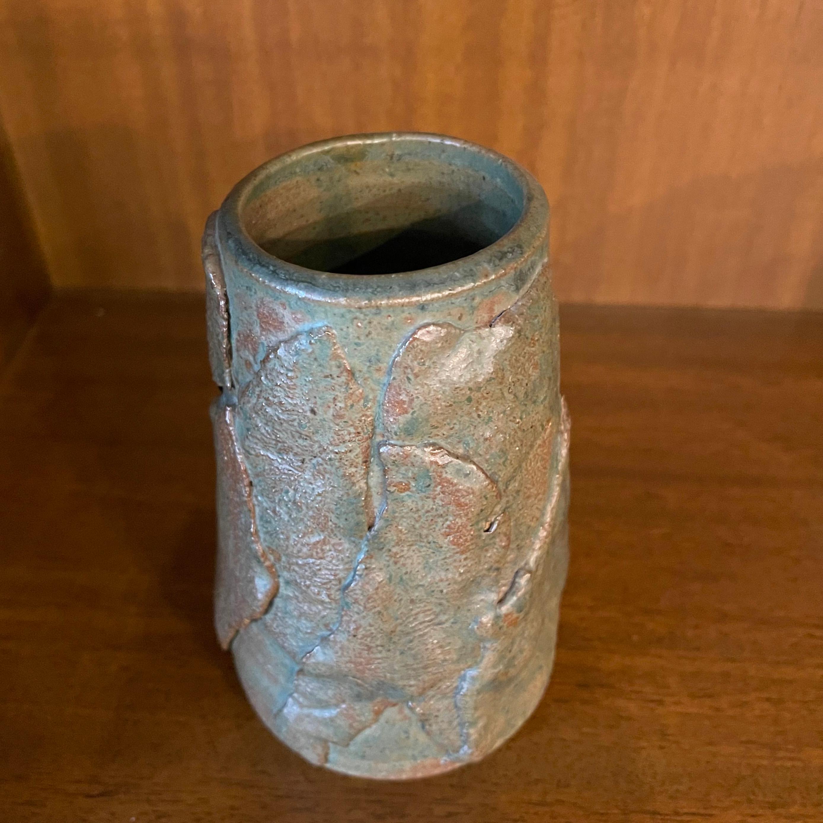 Mid-Century Modern Hand-Made Abstract Art Pottery Vase  For Sale 2