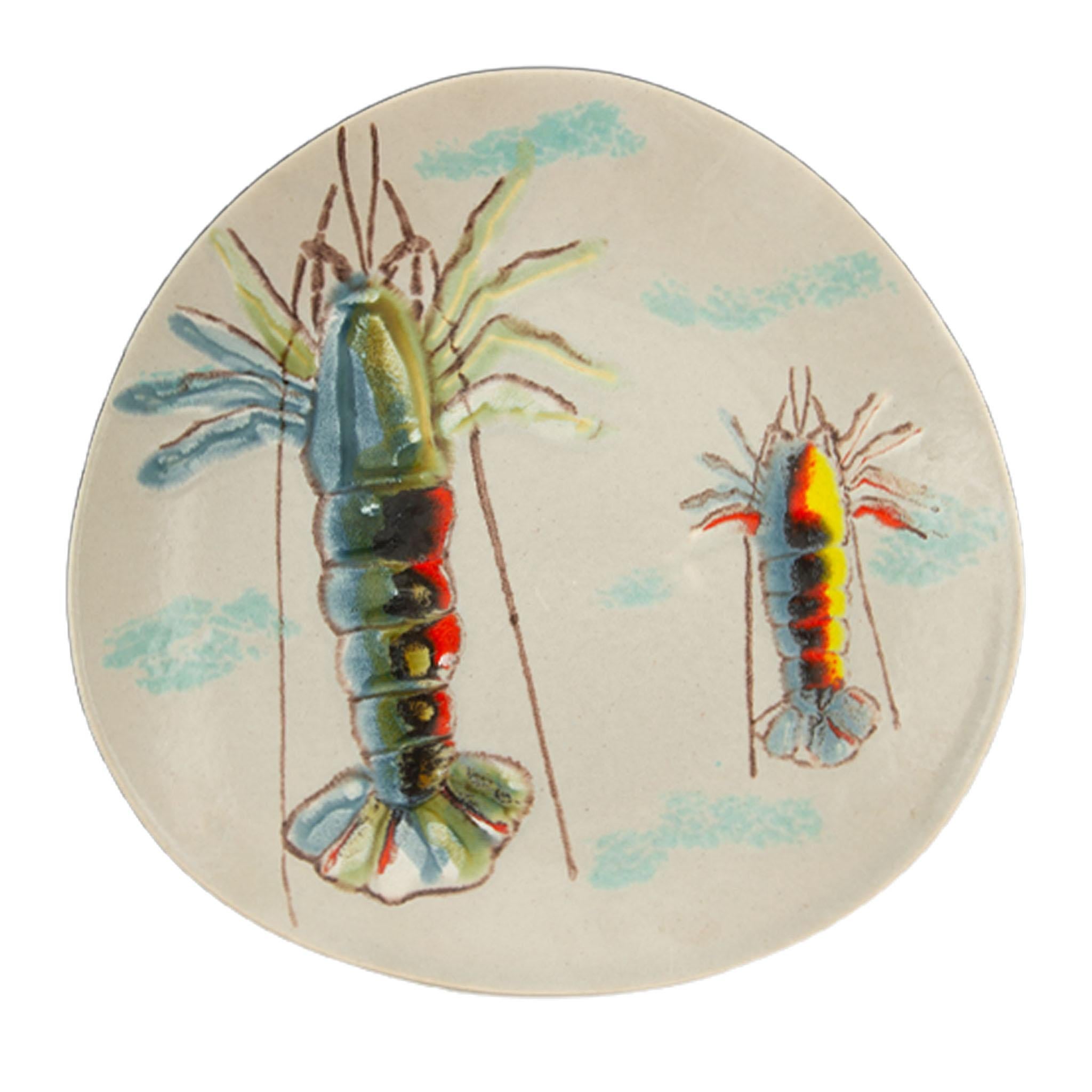 Servizio da mare in ceramica dipinta a mano, MBFA Pornic, metà del secolo scorso

Un estroso servizio di frutti di mare in ceramica del Mid-Century Modern, dipinto a mano e firmato Milo per MBFA Pornic, Francia. Il set comprende dodici piatti da