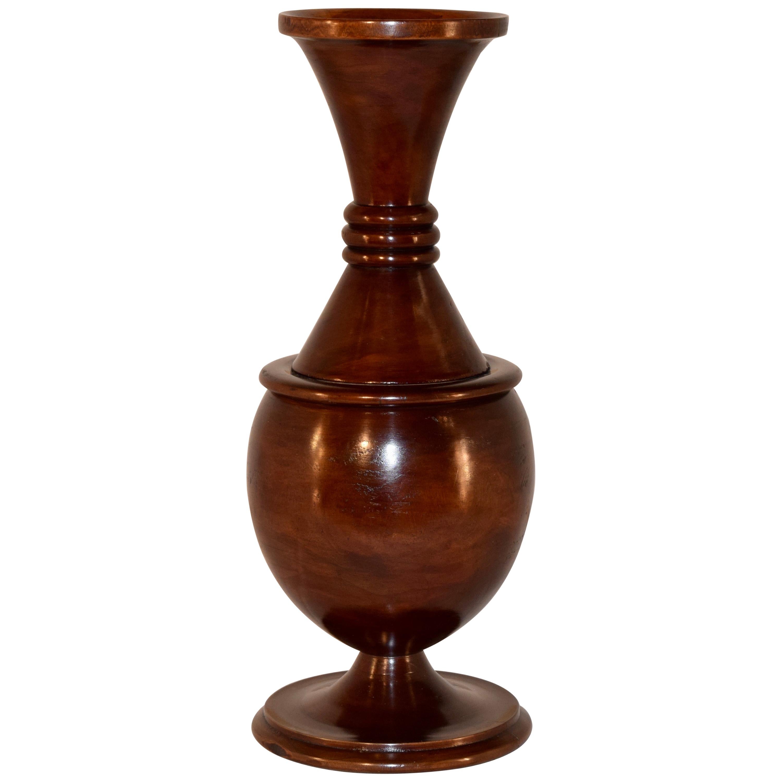 Mid-Century Modern Hand Turned Vase For Sale