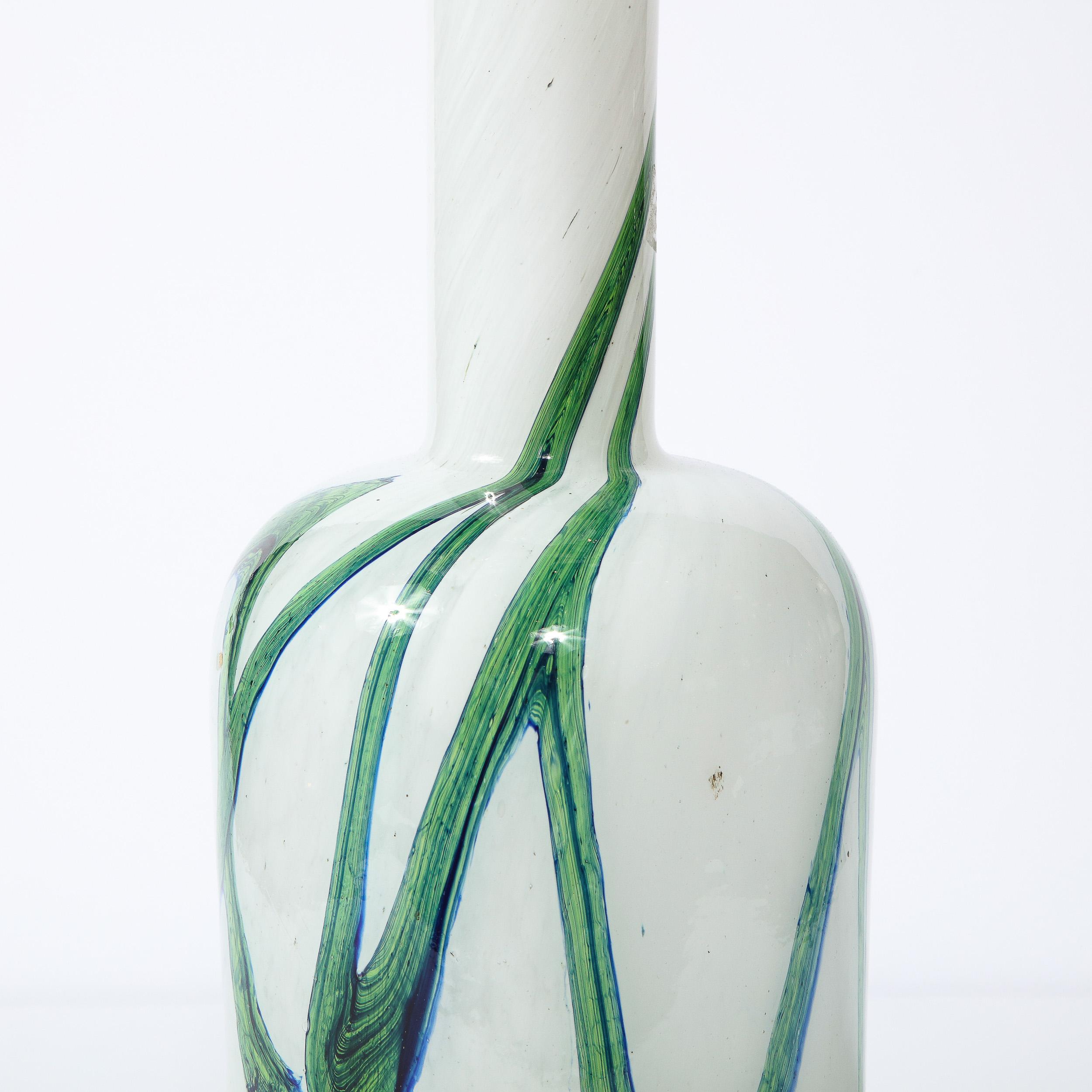 Mid-Century Modern Handblown Glass Vase by Otto Brauer Signed Holmegaard 4