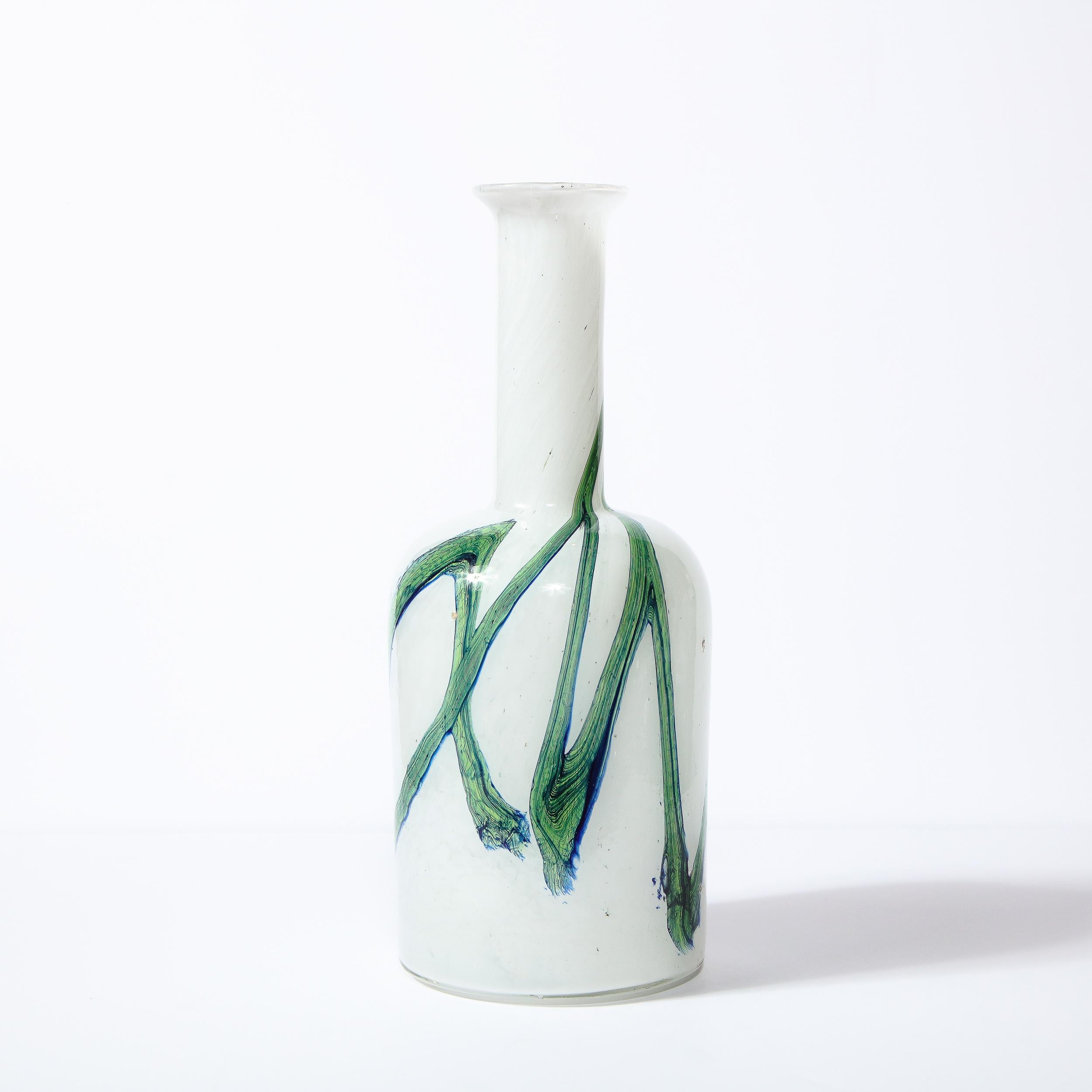 Mid-Century Modern Handblown Glass Vase by Otto Brauer Signed Holmegaard 5