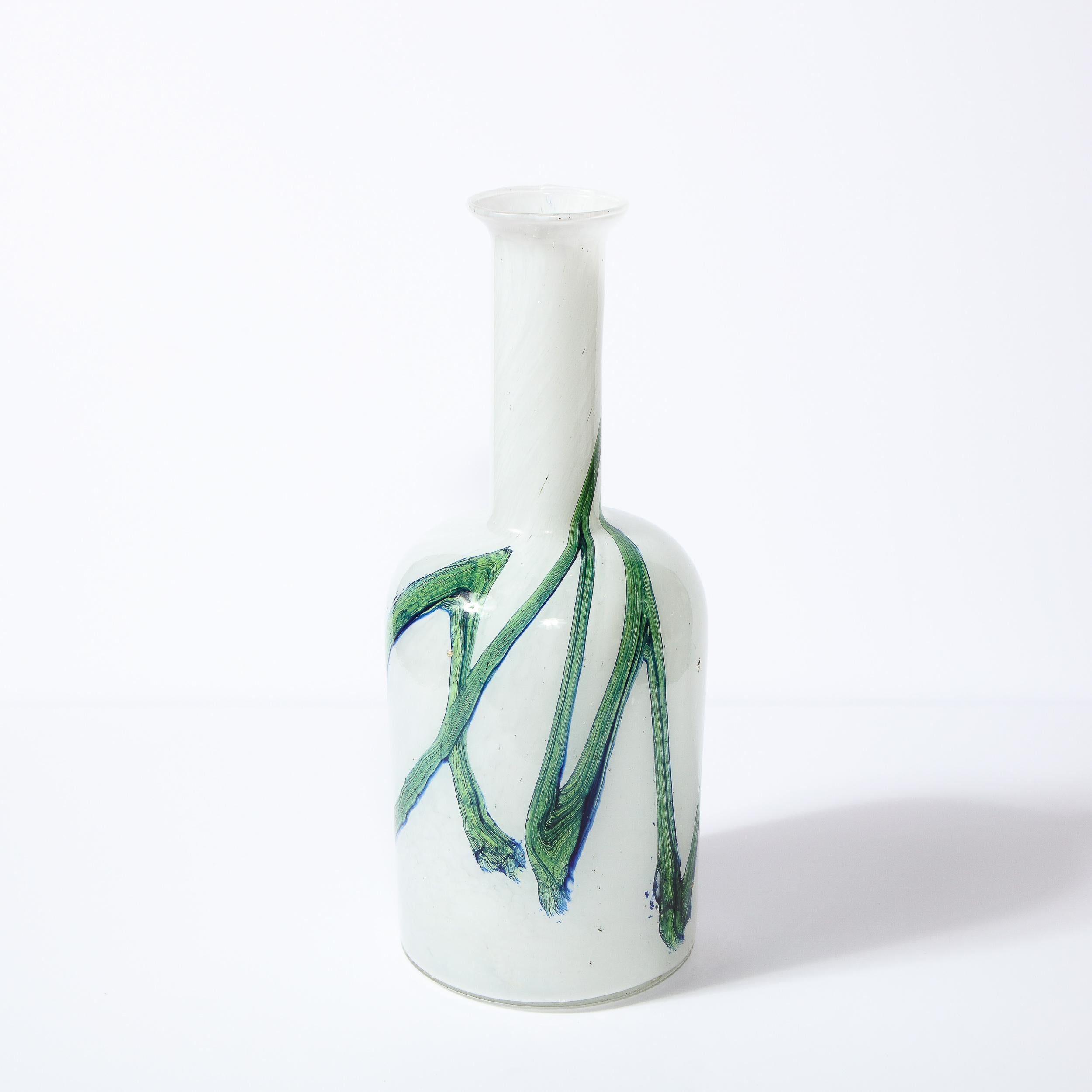 Mid-Century Modern Handblown Glass Vase by Otto Brauer Signed Holmegaard 6
