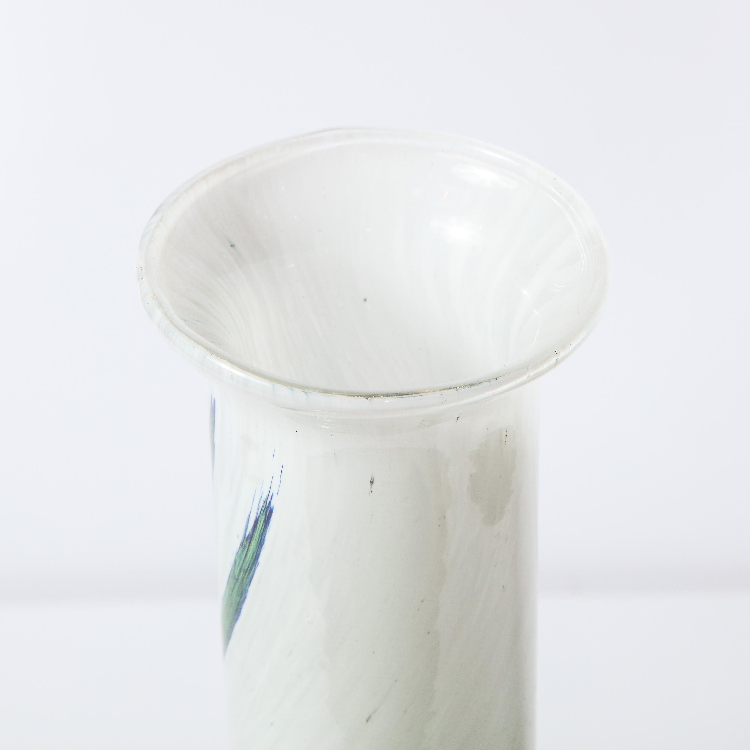 Mid-Century Modern Handblown Glass Vase by Otto Brauer Signed Holmegaard 9