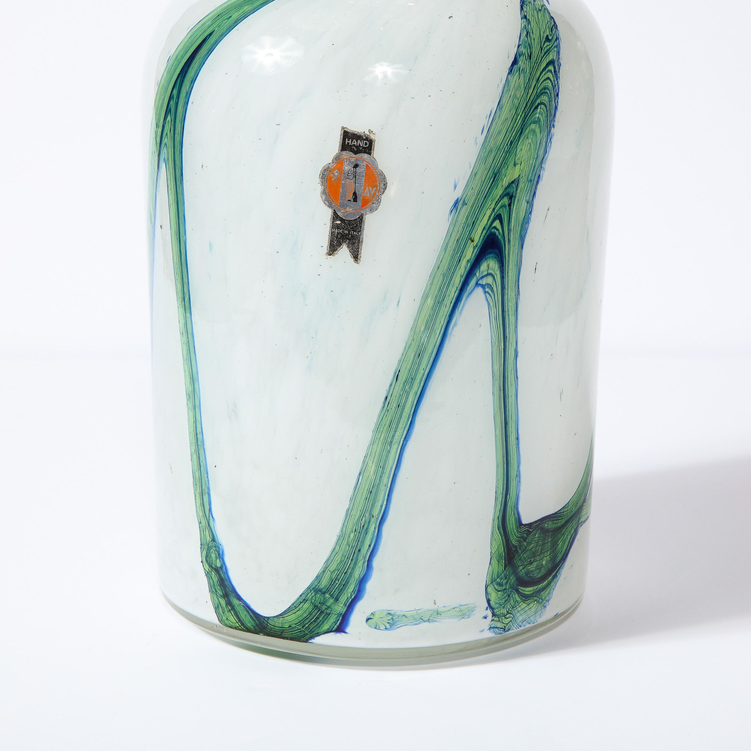 Murano Glass Mid-Century Modern Handblown Glass Vase by Otto Brauer Signed Holmegaard