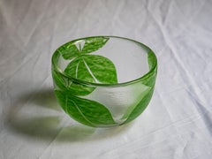 Mid-Century Modern Handblown Shamrock Glass Bowl by Paul Hoff for Kosta Boda