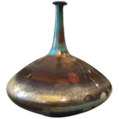 Mid-Century Modern Handcrafted Ceramic Italian Vase, 1970s