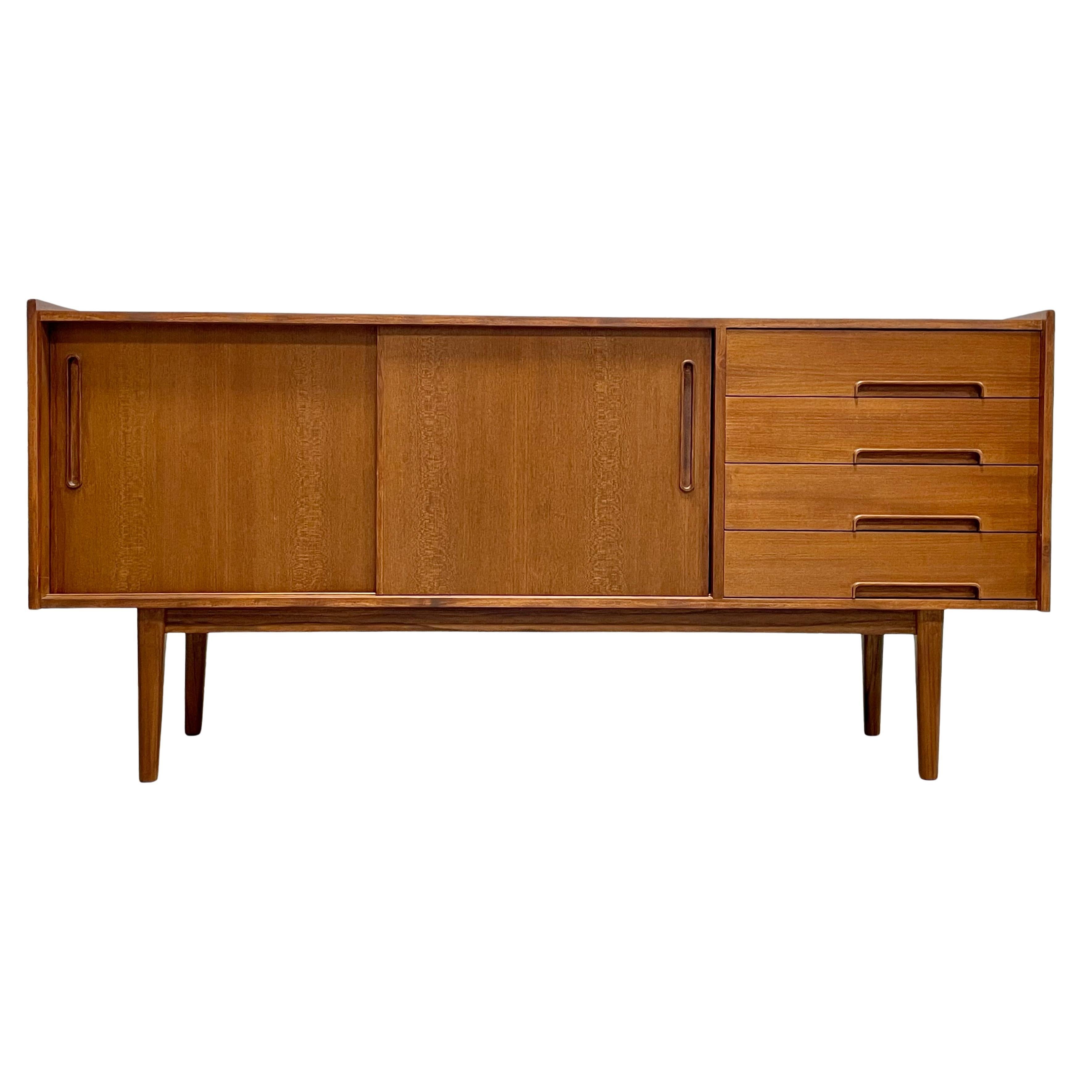 Mid Century Modern Handcrafted Teak Credenza / Sideboard
