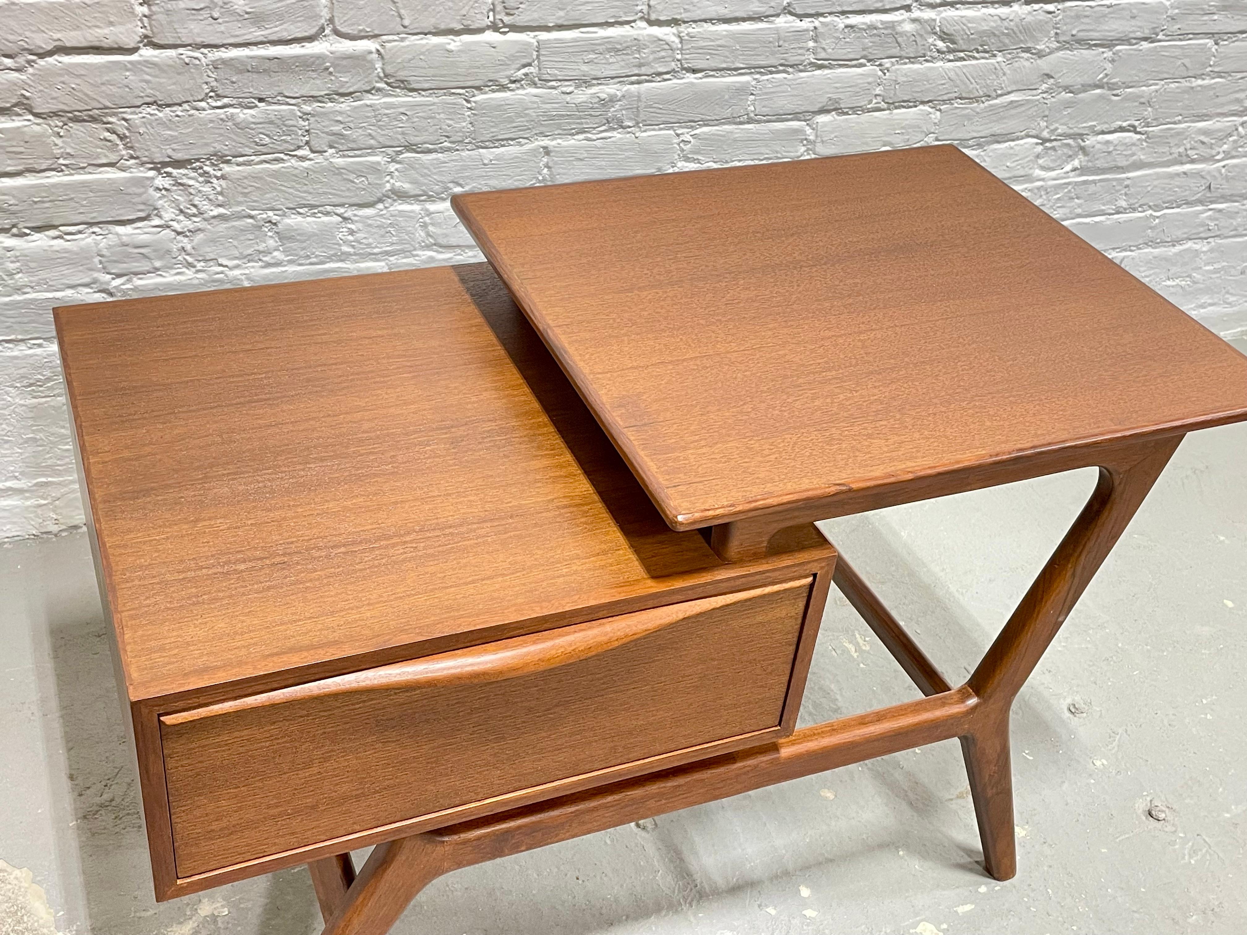Mid-Century Modern Handcrafted Teak Entryway Cabinet / End Table / Console Table 2